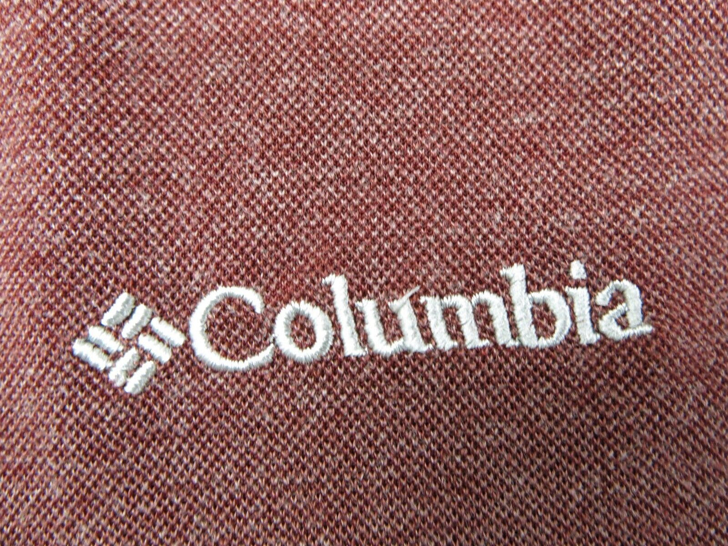 Columbia Men Golf Polo Shirt Stretch Short Sleeve Collar Button Maroon Size XL