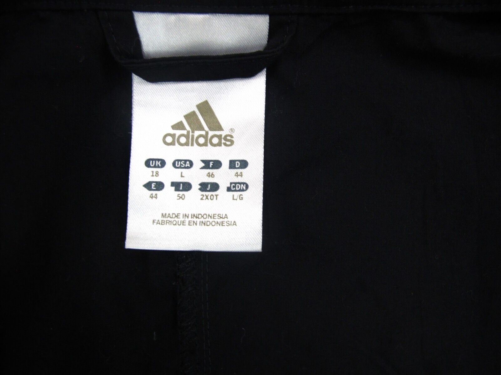 Adidas made in sale china vs indonesia zip