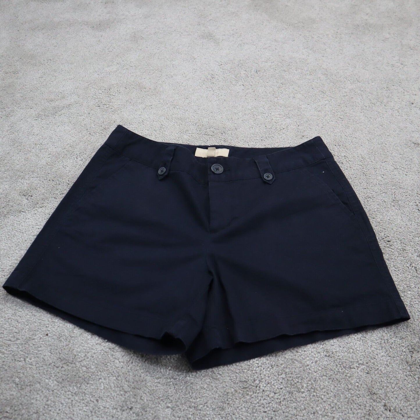 Banana Republic Womens Chino Shorts Mid Rise Salish Pockets Dark Blue Size 6