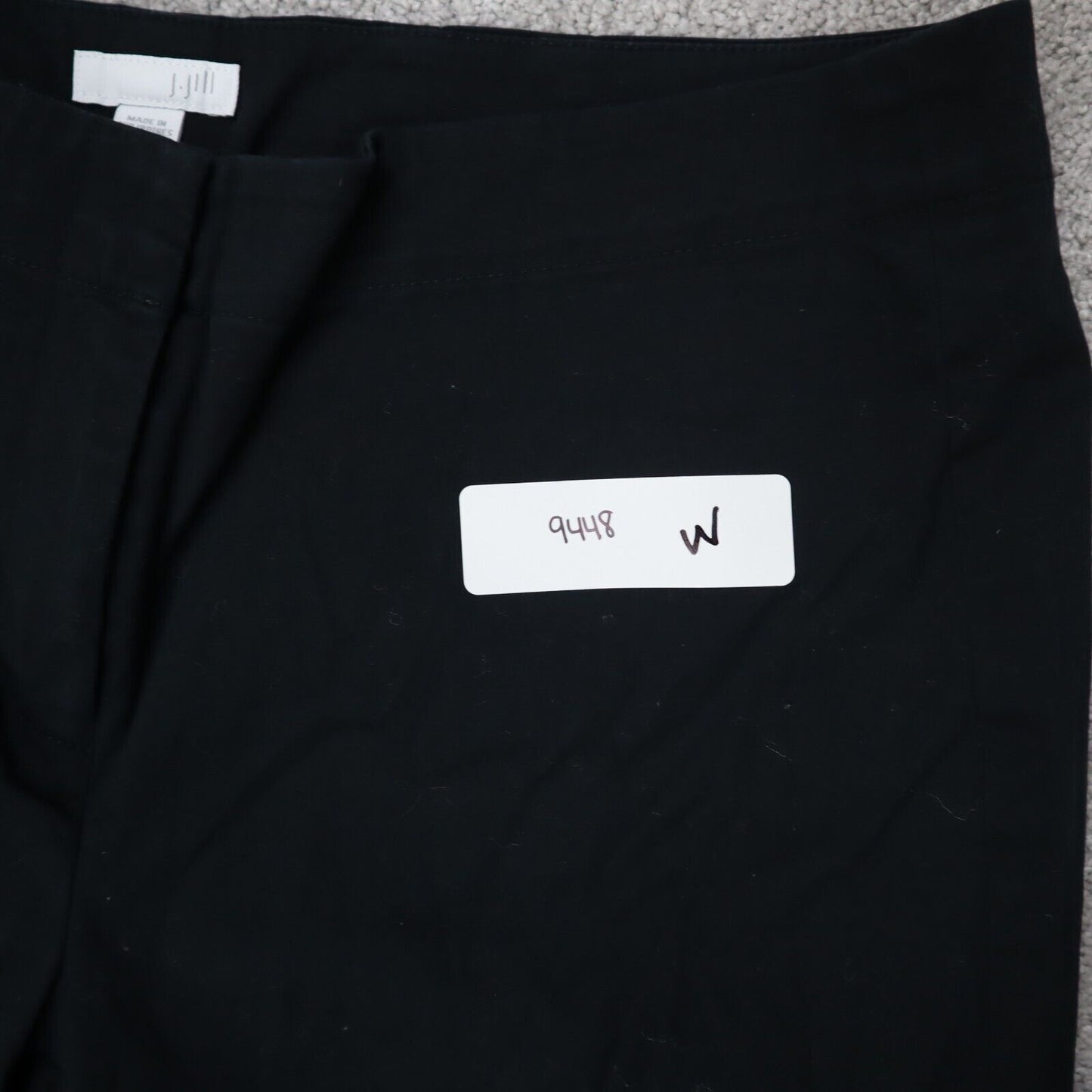 J.Jill Womens Dress Pant Slim Straight Mid Rise Flat Front Pockets Black Size 10