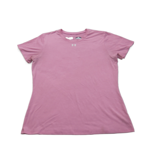 Under Armour Womens T Shirt Top Heatgear Short Sleeves Crew Neck Pink SZ Medium