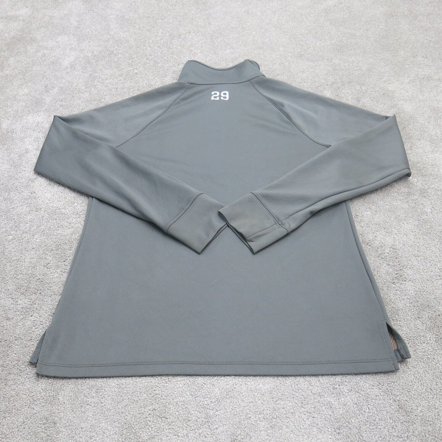 Under Armour Womens Activewear Top 1/2 Zip Long Sleeves Mock Neck Gray Size L