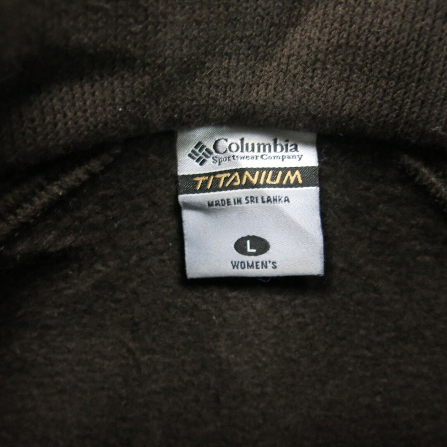 Columbia Sportswear Womens Full Zip Coat Jacket Mock Neck Polyester Brown Large