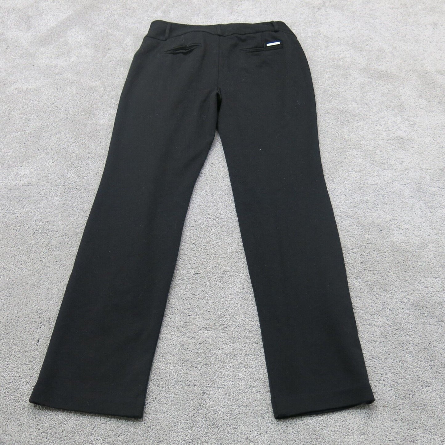 Michael Kors Womens Casual Pant Mid Rise Flat Front Pockets Black Size 8