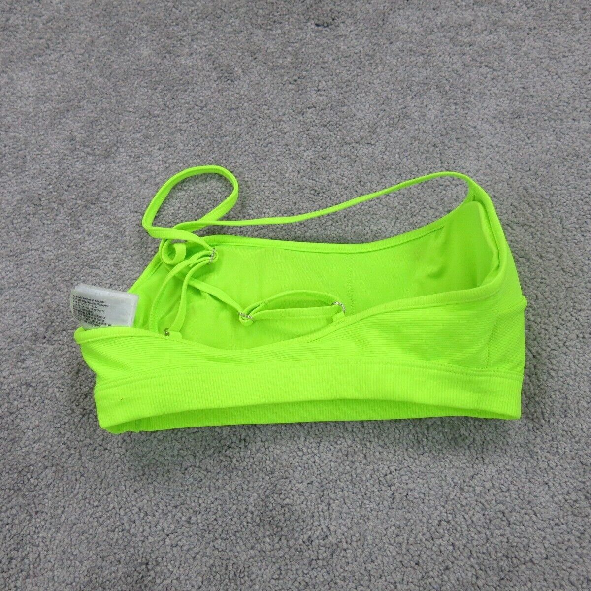 H&M Womens Activewear Sports Bra Crossback Sleeveless Lime Green Size 4
