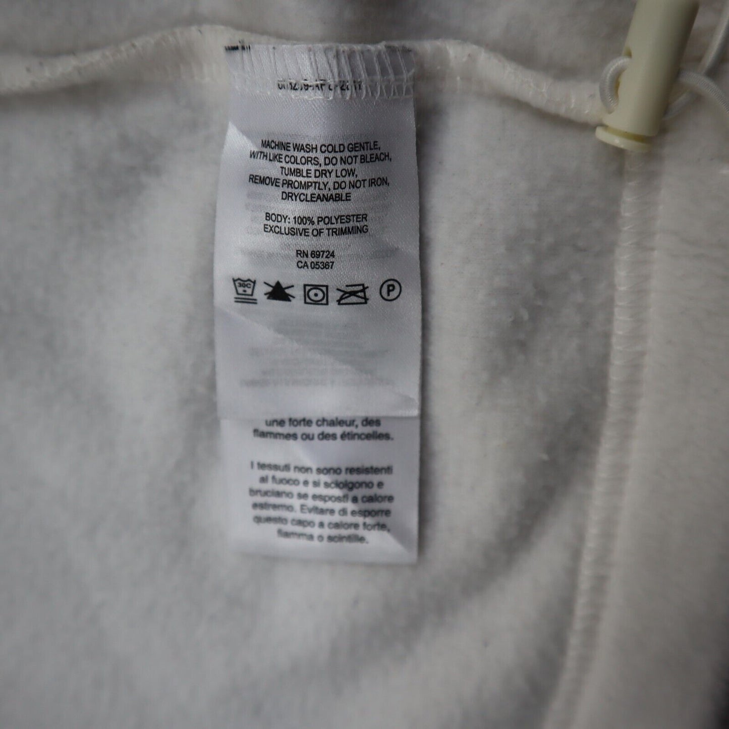 Columbia Mens Full Zip Sweatshirt Jacket Long Sleeves Mock Neck White Size XL