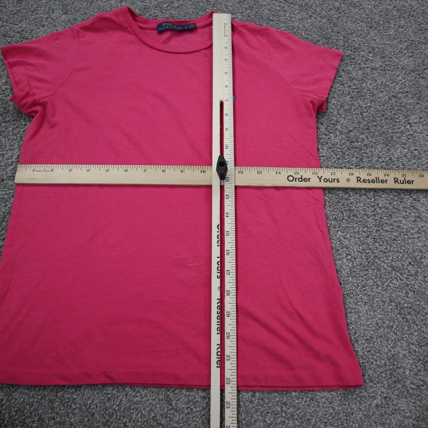 Polo Womens Ralph Lauren Sports T-Shirt Sleeves Logo Shirt Pink Short Size Small