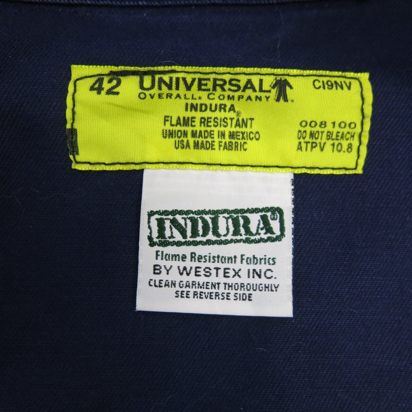 Universal Mens Indura Insulated Overall Jumpsuit Long Sleeve Blue Size 42