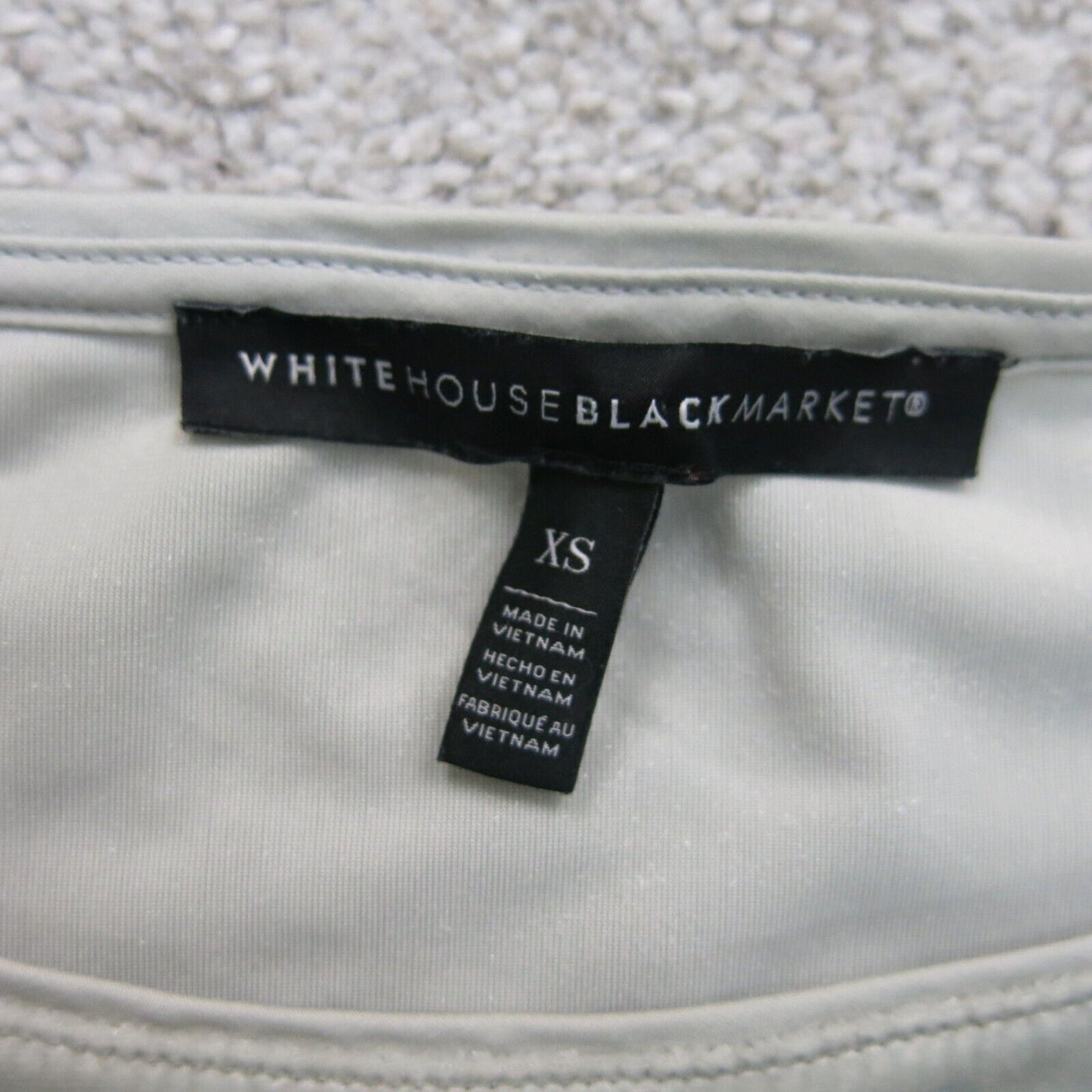 White House Black Market Womens Round Neck T Shirt Short Sleeves Gray Size XS
