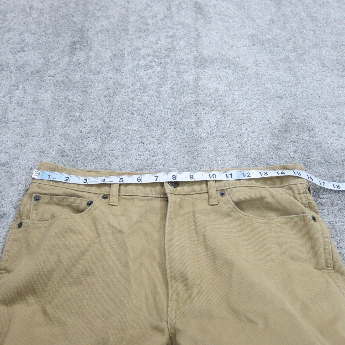 J Crew Mens Cargo Pant five Pockets skinny Leg Fit Mid Rise Khaki size 31X32
