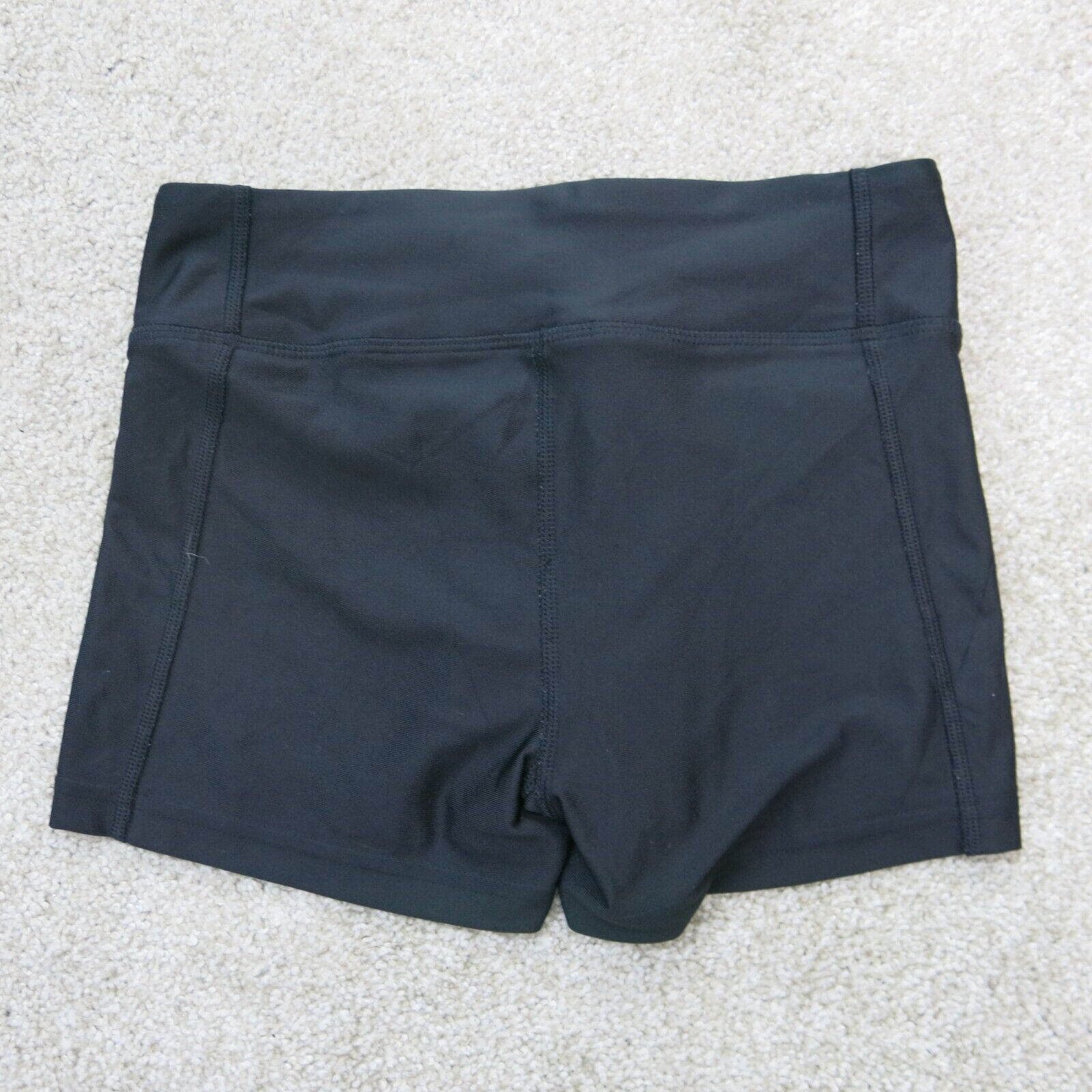 Under Armor Womens Athletic Shorts Elastic Waist Logo Heatgear Black S –  Goodfair