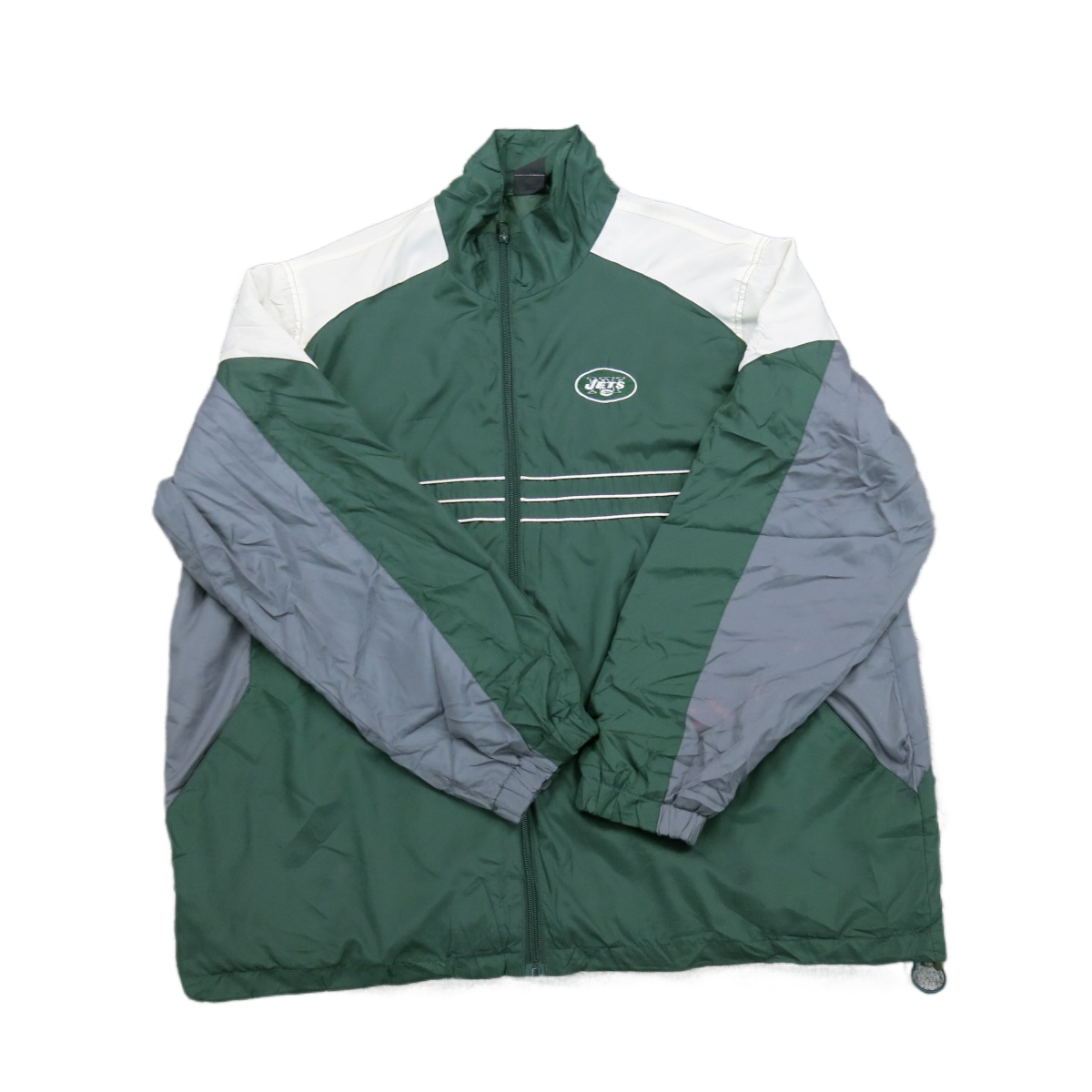 NFL Team Mens Windbreaker Jacket Full Zip Long Sleeve Mock Neck Green Size XL