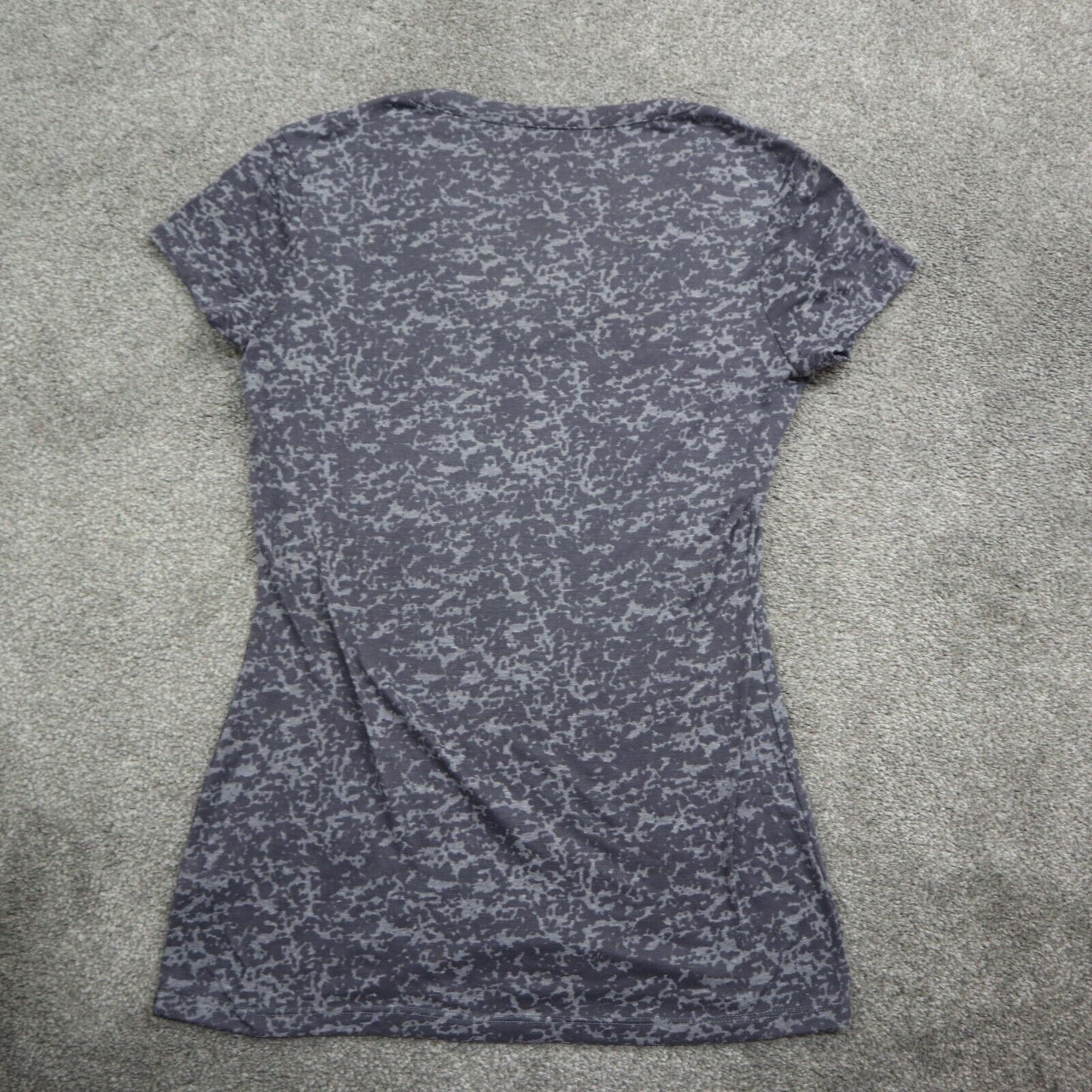 Wrangler Womens V Neck T Shirt Top Fitted Short Sleeve Blue Gray Size Small