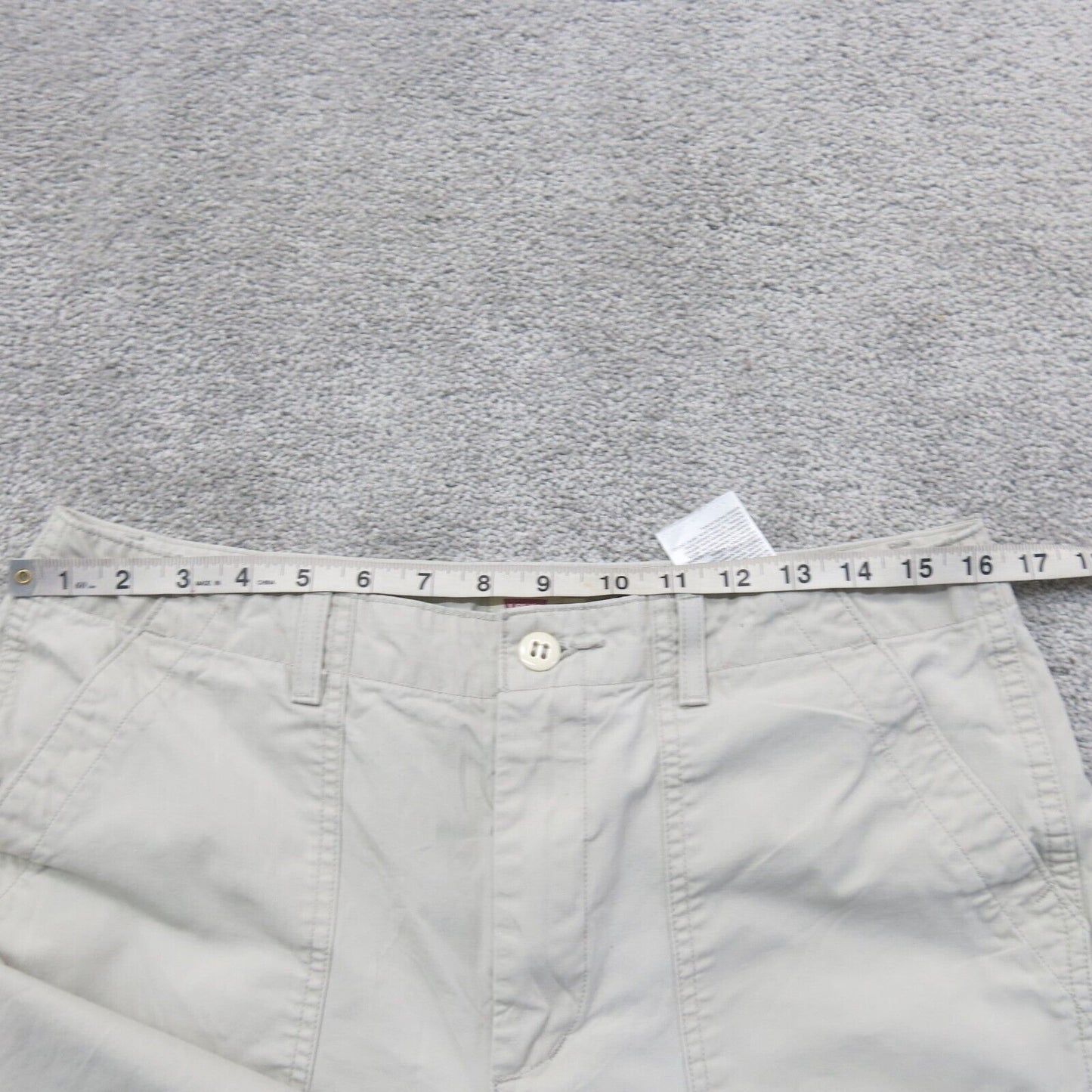 Levis Mens Casual Pant Mid Rise Four Design Pocket 100%Cotton White Size 29