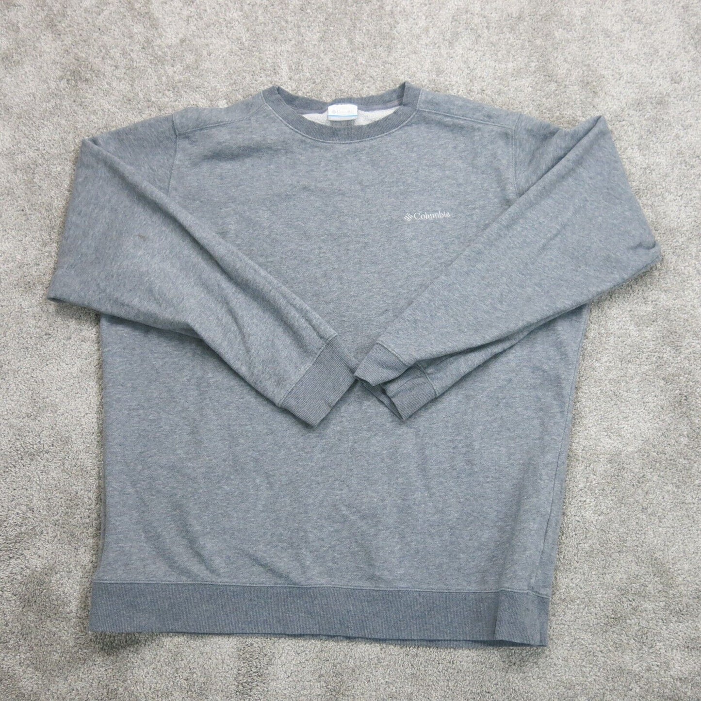 Columbia Mens Pullover Sweatshirt Athletic Long Sleeve Round Neck Gray Size XL