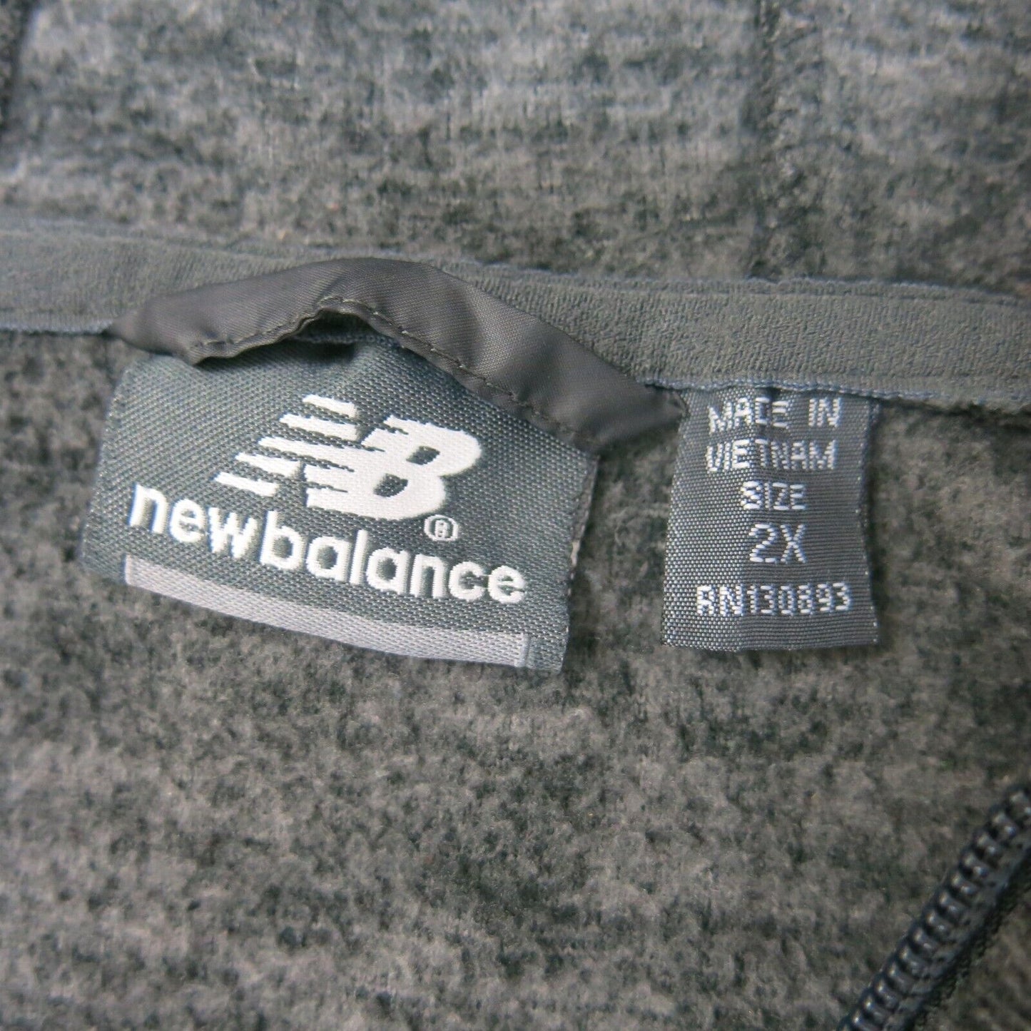 New Balance Womens Full Zip Up Hooded Jackets Long Sleeves Black Size 2XLarge