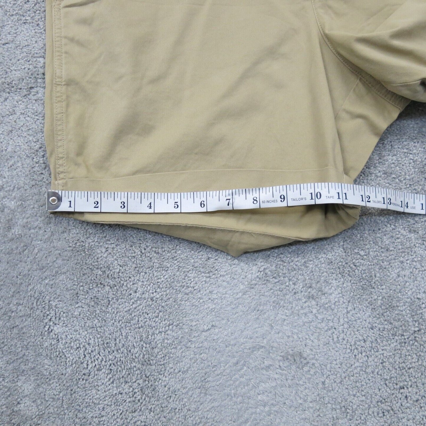 GAP Mens Chino Shorts High Rise Roll Tab Slash Pocket Cotton Khaki Size 14 T