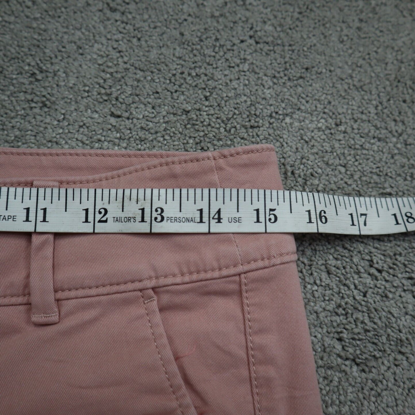 Loft Womens Chino Shorts 100% Cotton Mid Rise Stretch Salish Pockets Pink Size 0