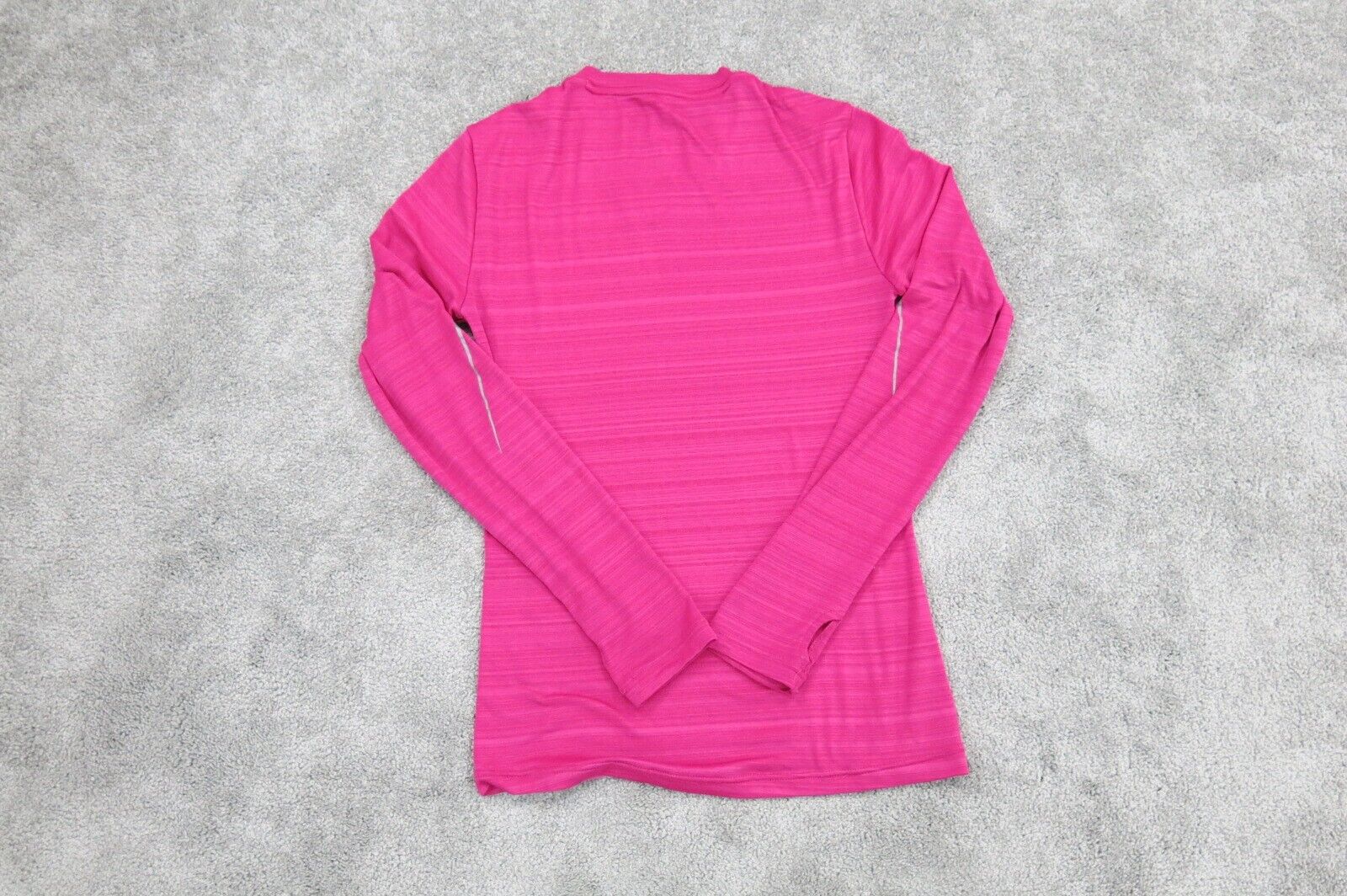 Adidas Women Long Sleeve Shirt Top Climalite Pullover V Neck Pink