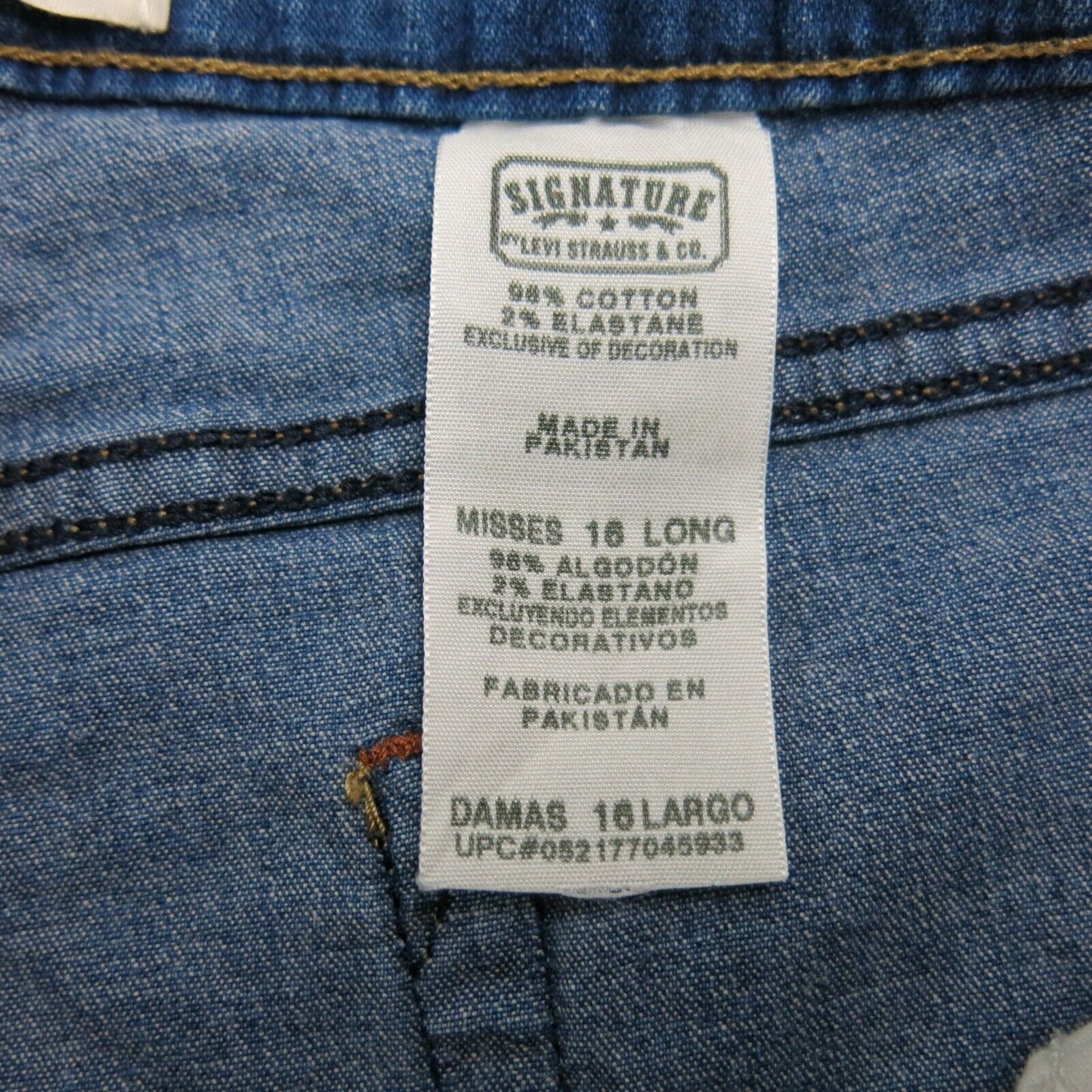 Signature By Levis Mens Boot Cut Jeans Denim Mid Rise Cotton Blue Misses 16 Long