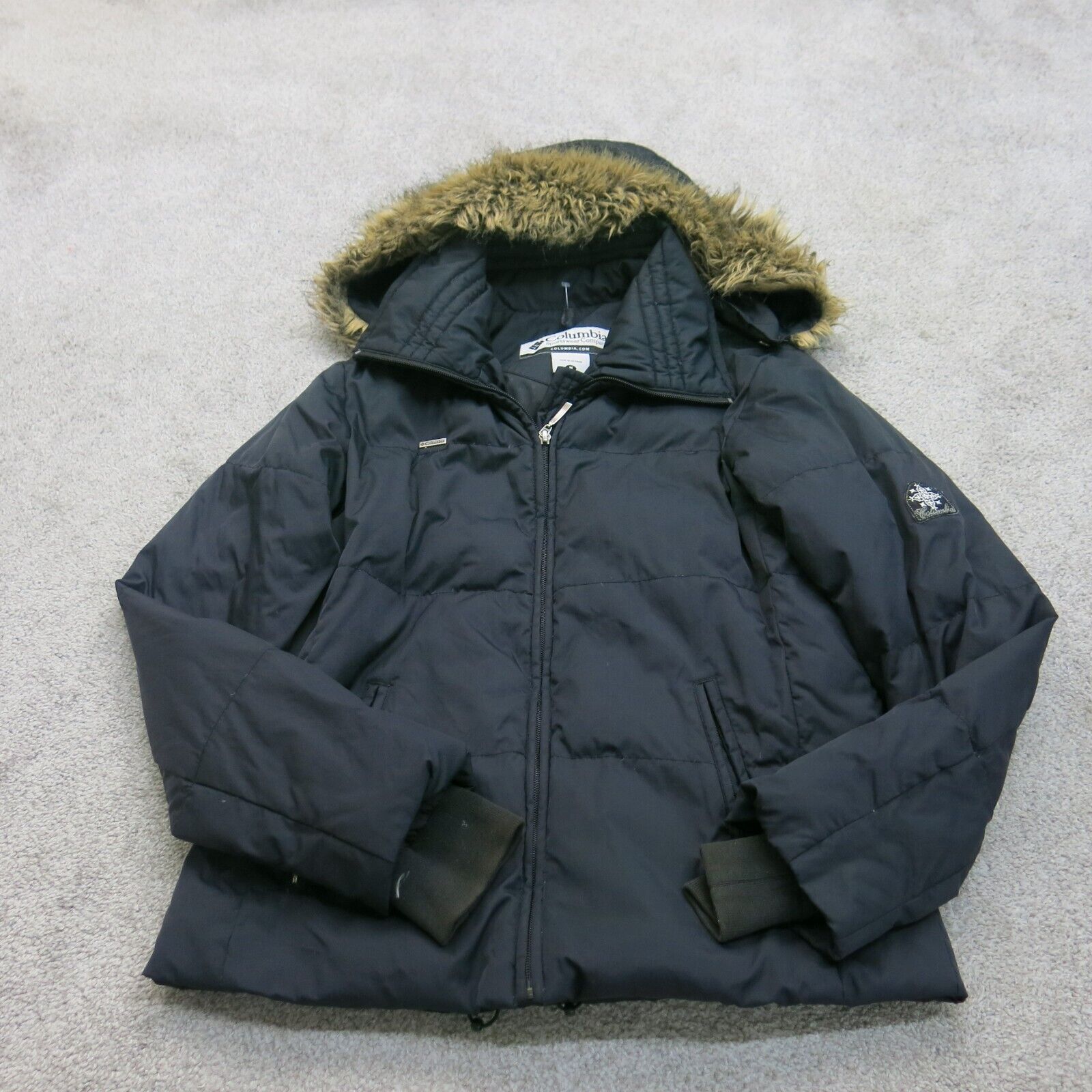 Columbia coat fur orders hood