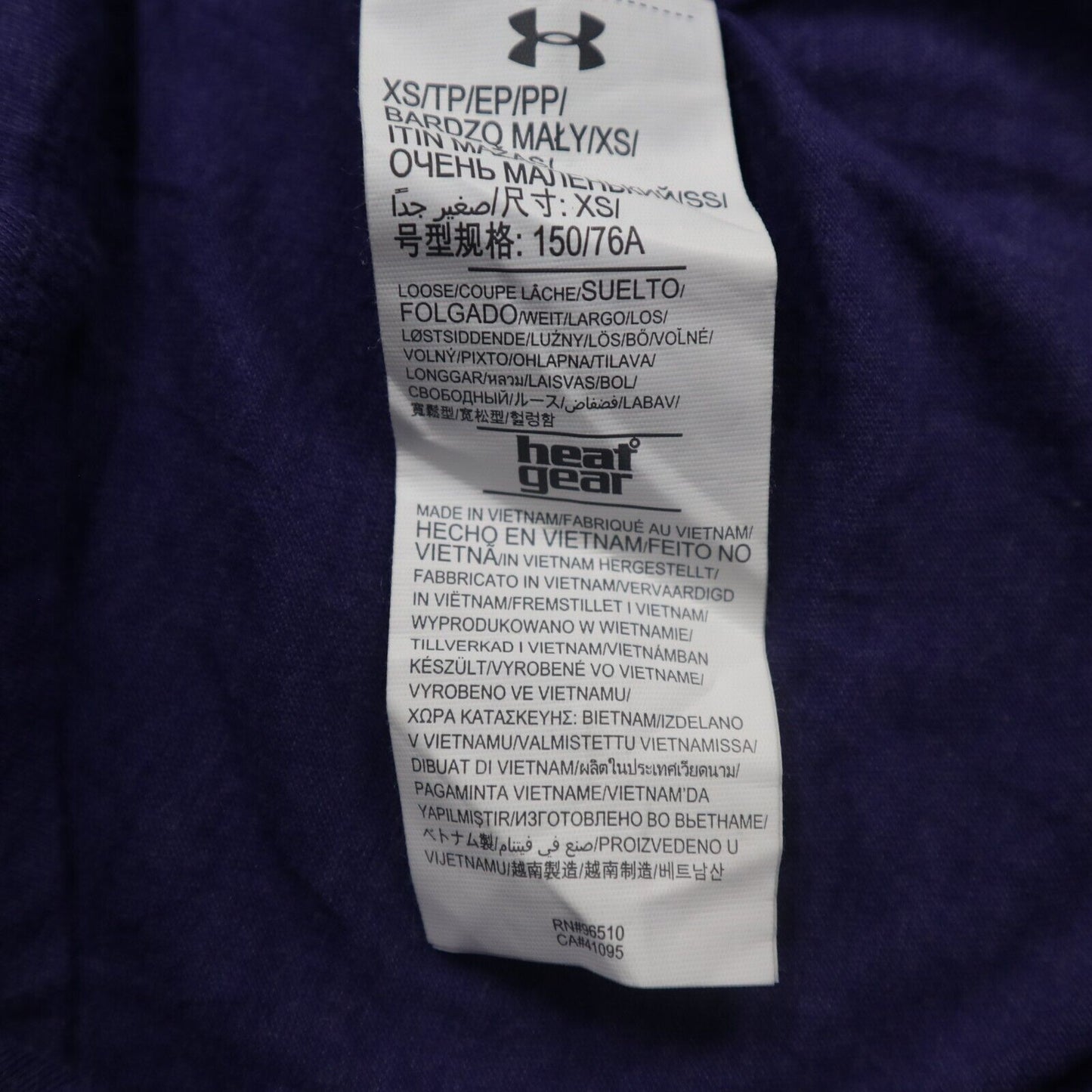 Under Armour Men's Sports T-Shirt  Long Sleeves XS Purple Heatgear Logo Shirt