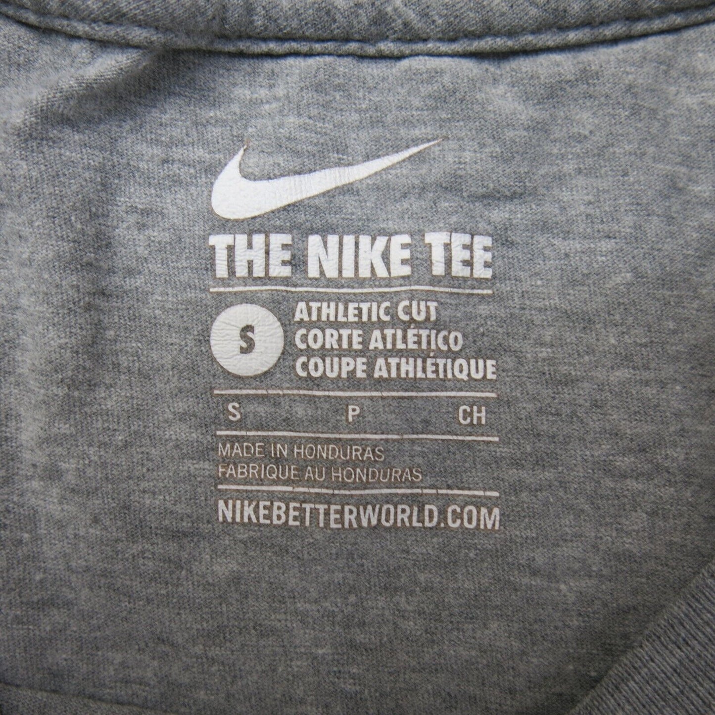 The Nike Tee Mens Crew Neck T Shirt Athletic Cut Short Sleeve Heather Gray SZ S