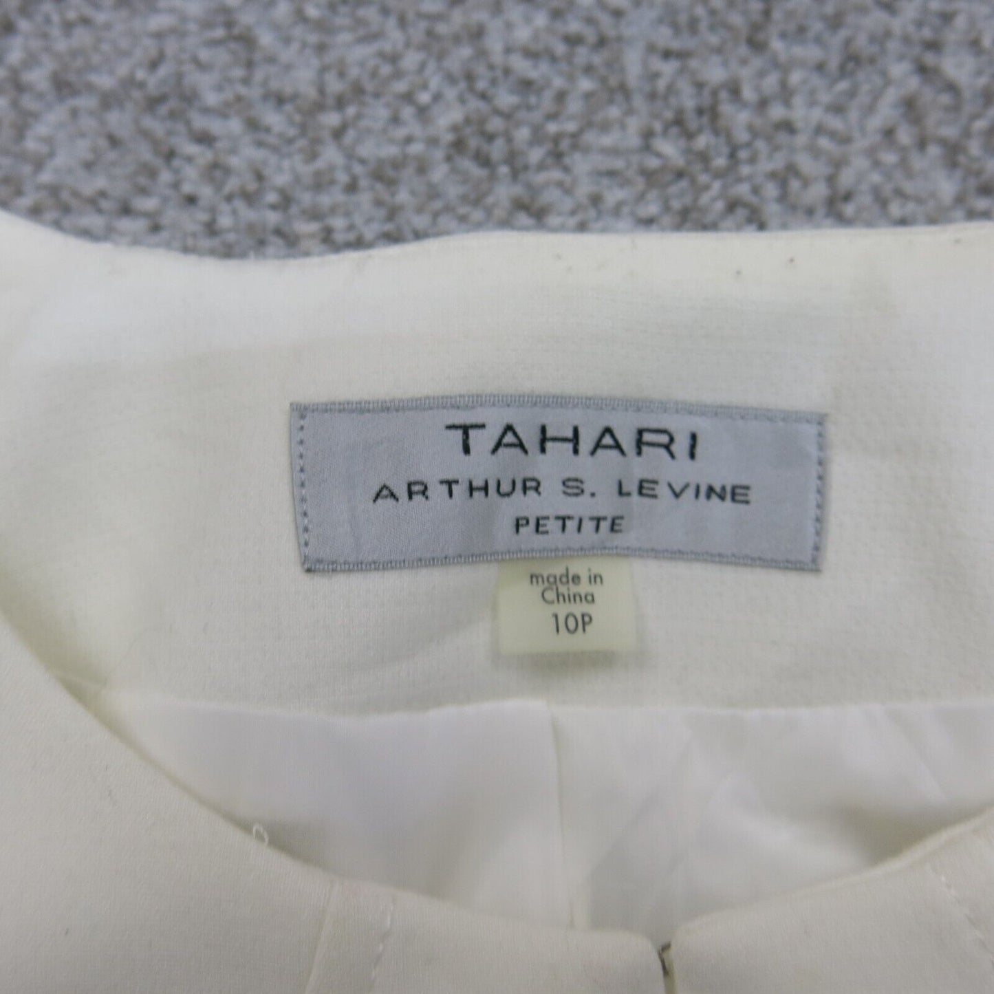 Tahari Womens Cardigan Sweater Open Front Long Sleeve Knitted Off White Size 10