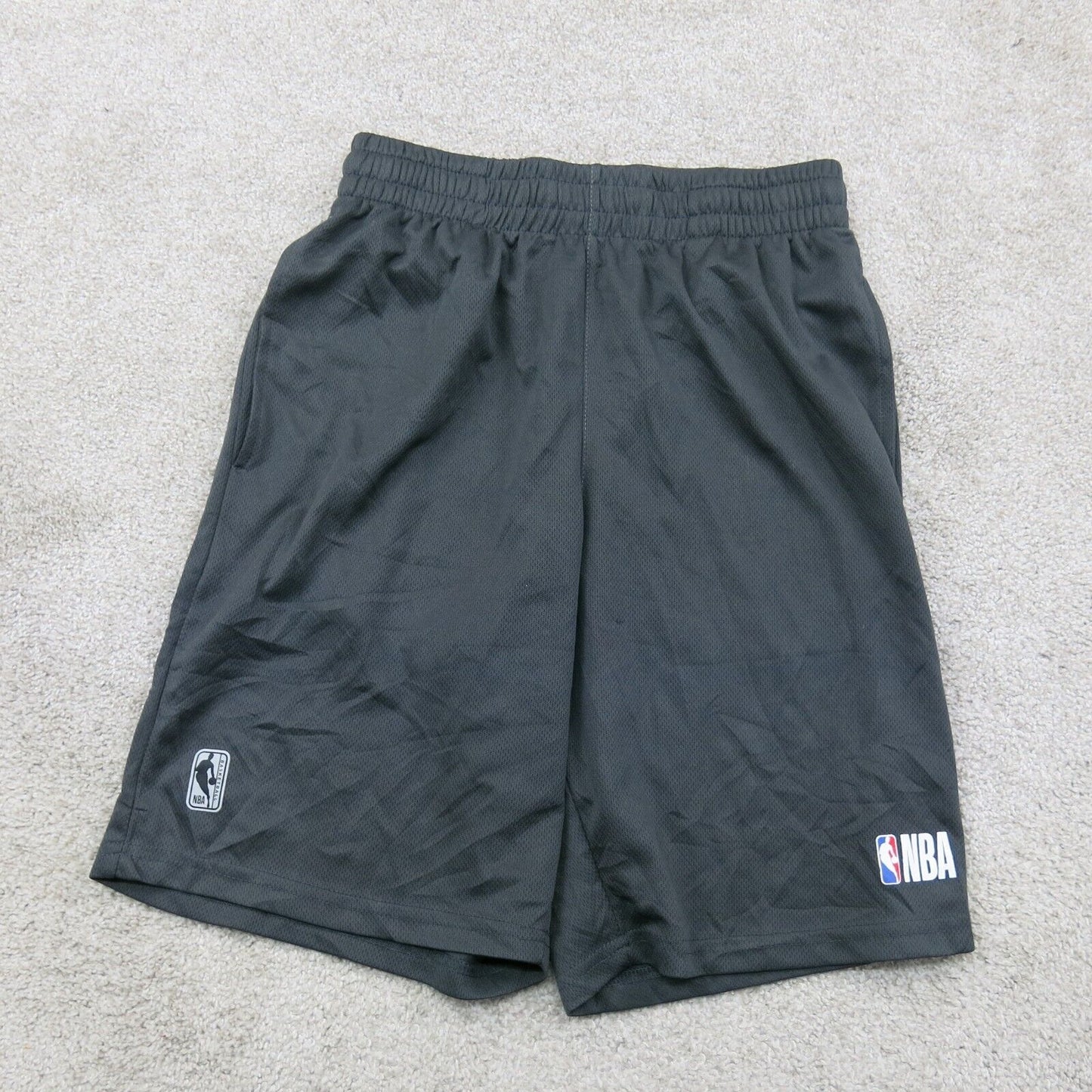 NBA Mens Athletic Shorts Sports/Bsketball Elastic Waist Gray Size Small