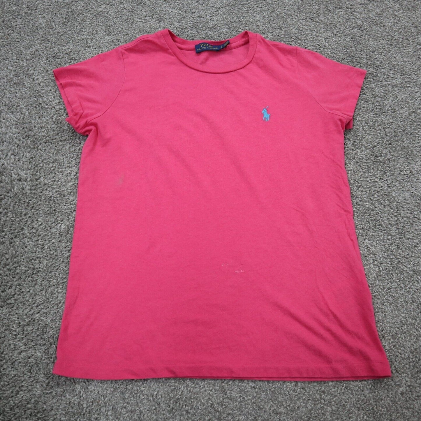 Polo Womens Ralph Lauren Sports T-Shirt Sleeves Logo Shirt Pink Short Size Small