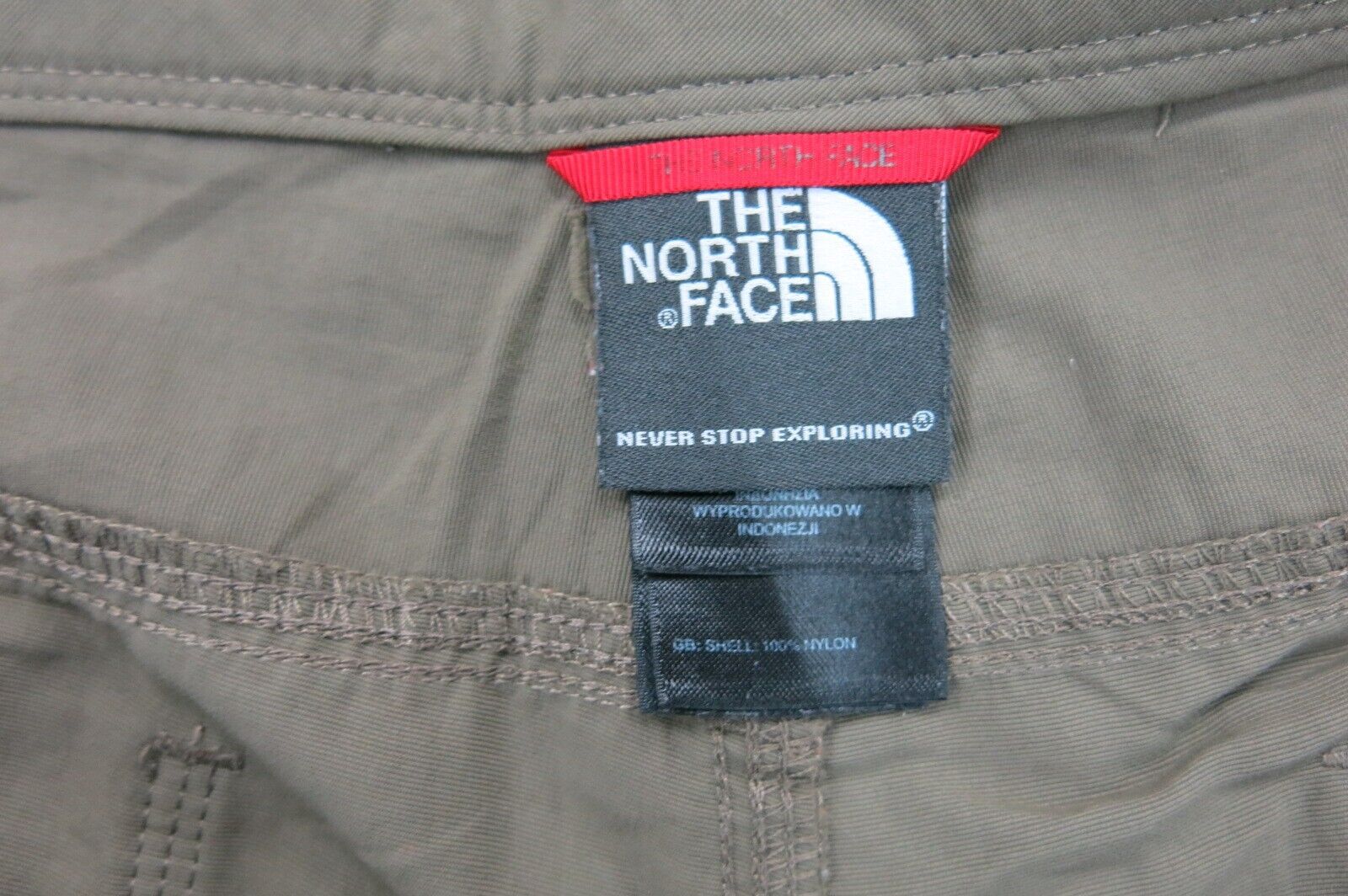 Buy the The North Face 100% Nylon Gray Hiking w Drawstring Pants