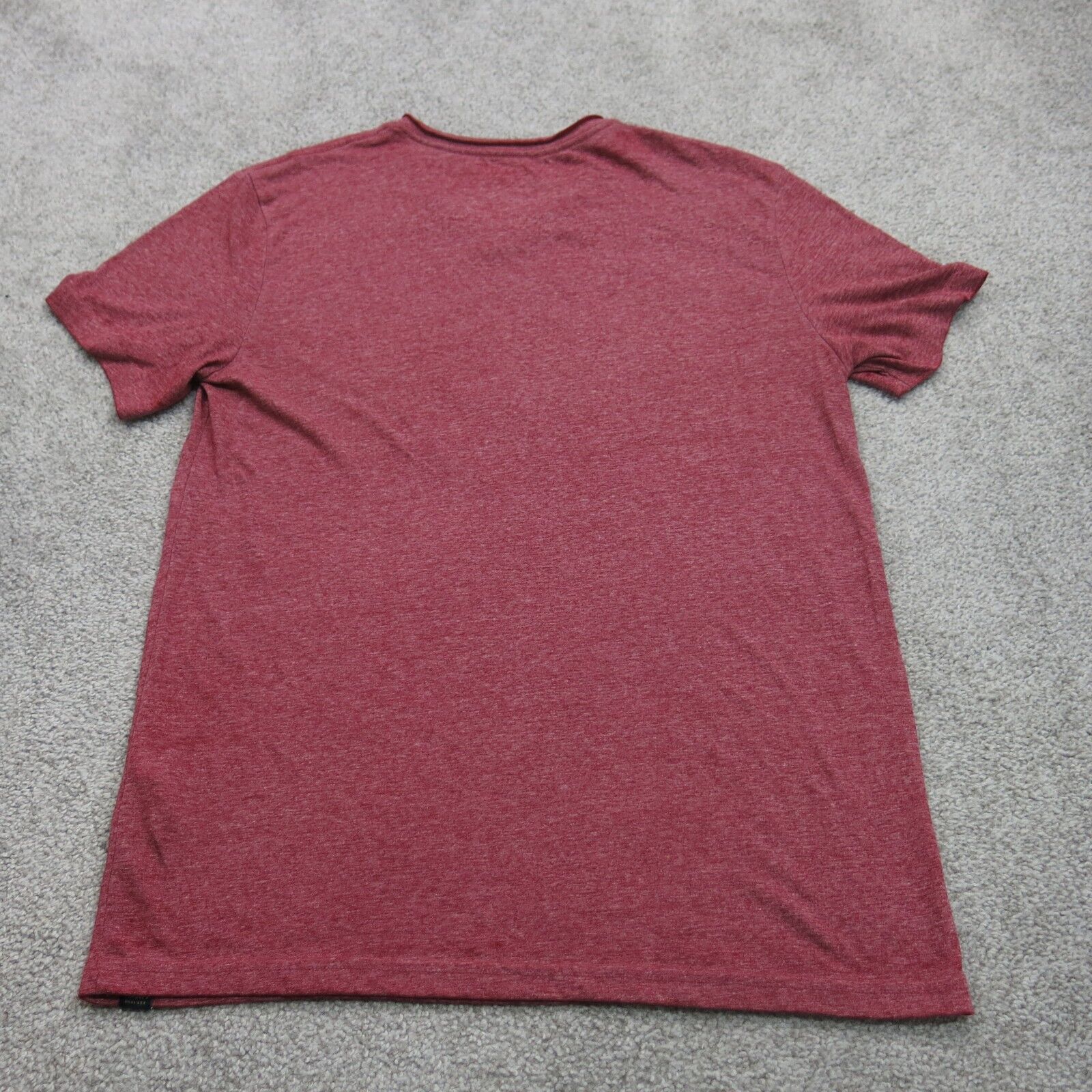Lucky Brand Mens V Neck T Shirt Short Sleeves Logo Heather Red