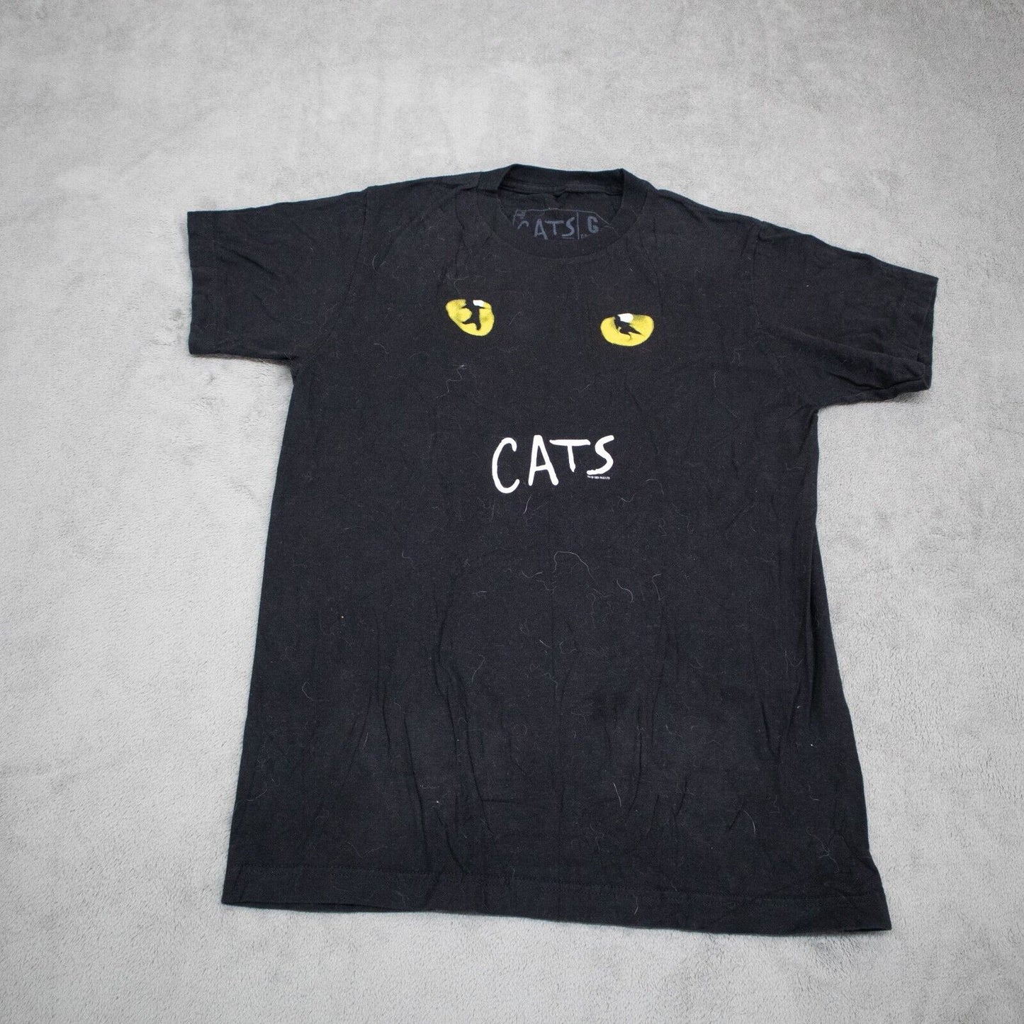 Cats Men's Graphics Cats Slim Fit T-Shirt Short Sleeves Solid Black Size Small