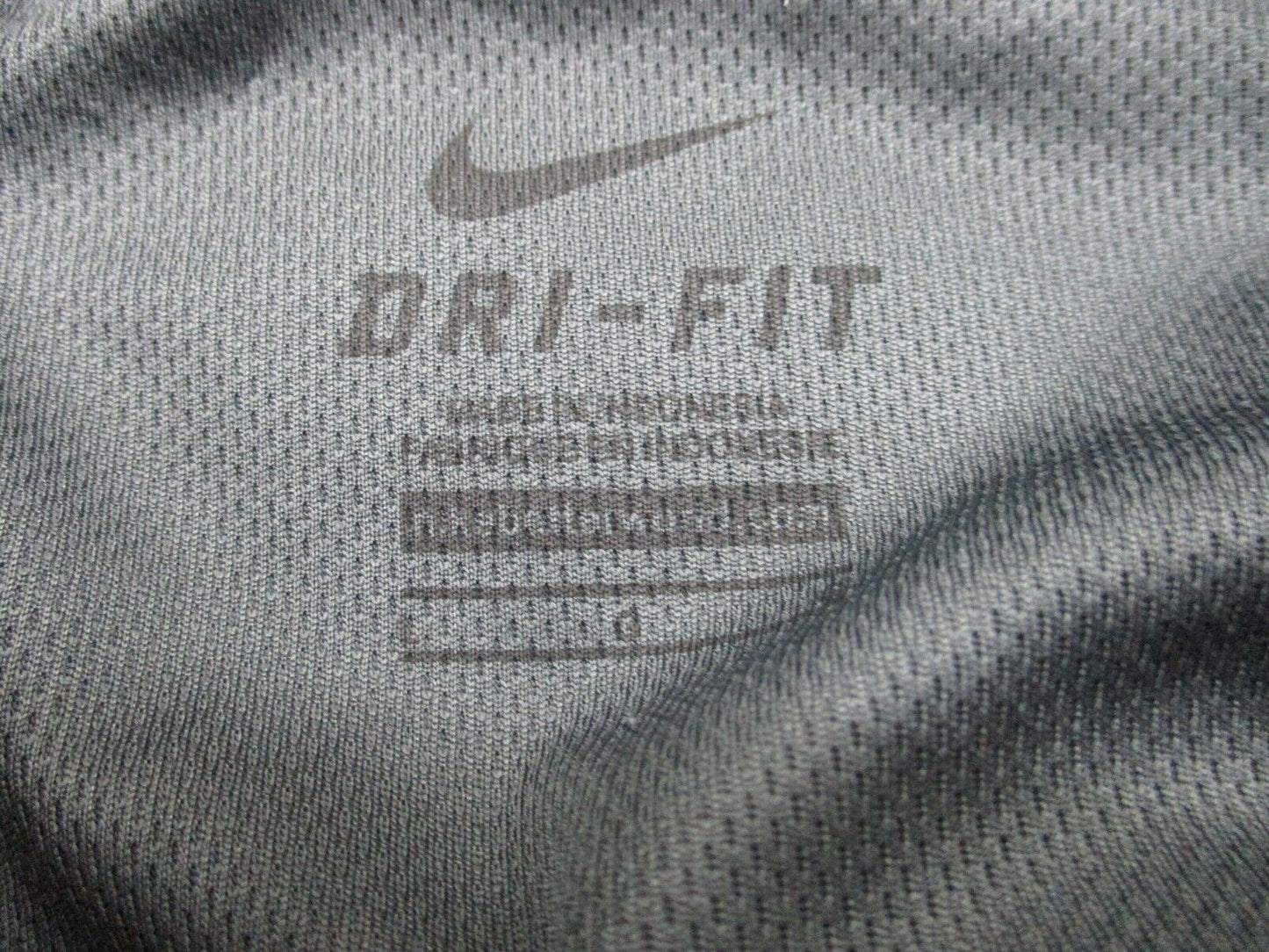 Nike Golf Polo Shirt Men Sz L Gray Solid Short Sleeve Dri Fit Classic Shirt Logo