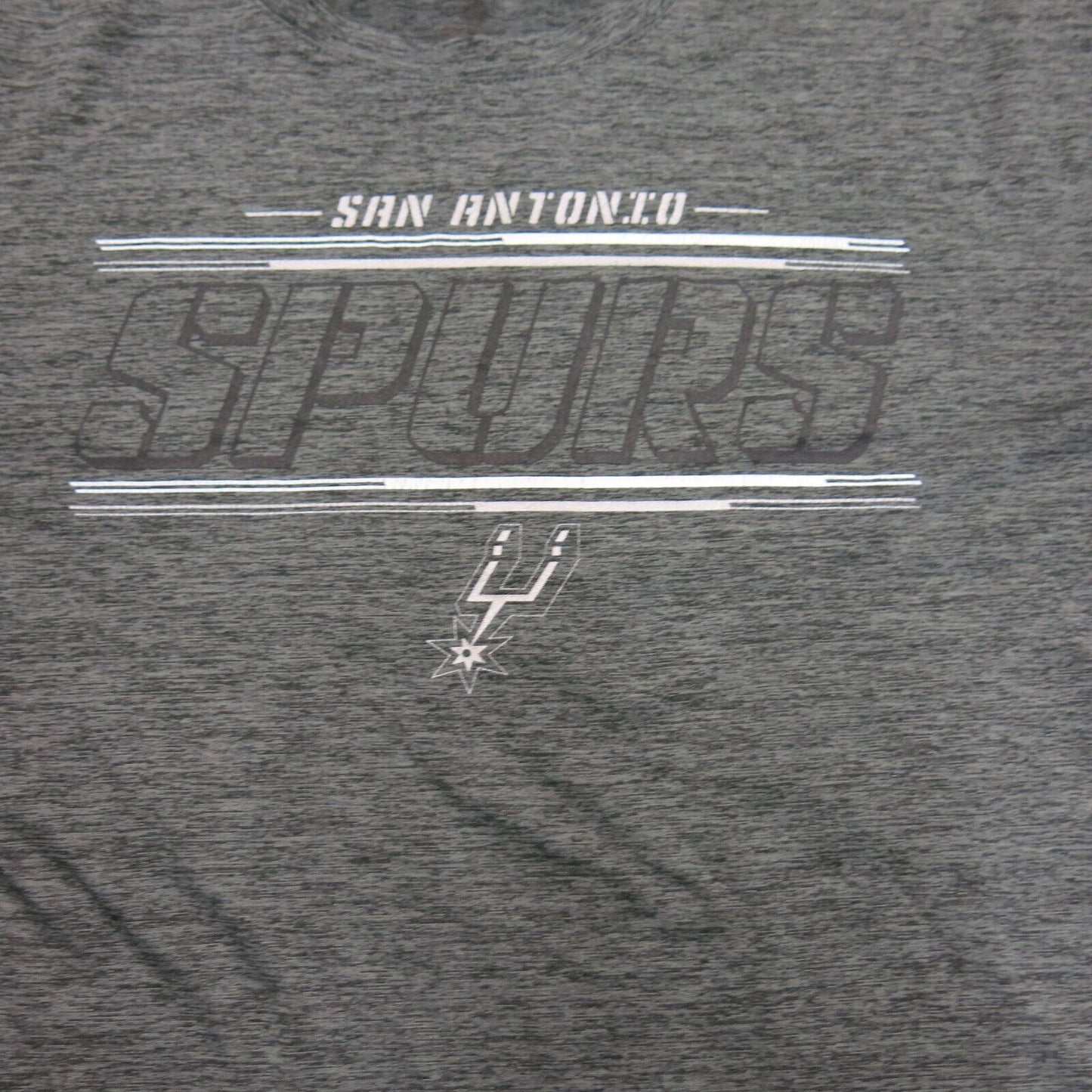NBA Mens Activewear Top San Antonio Spurs Crew Neck Long Sleeve Gray Size XL