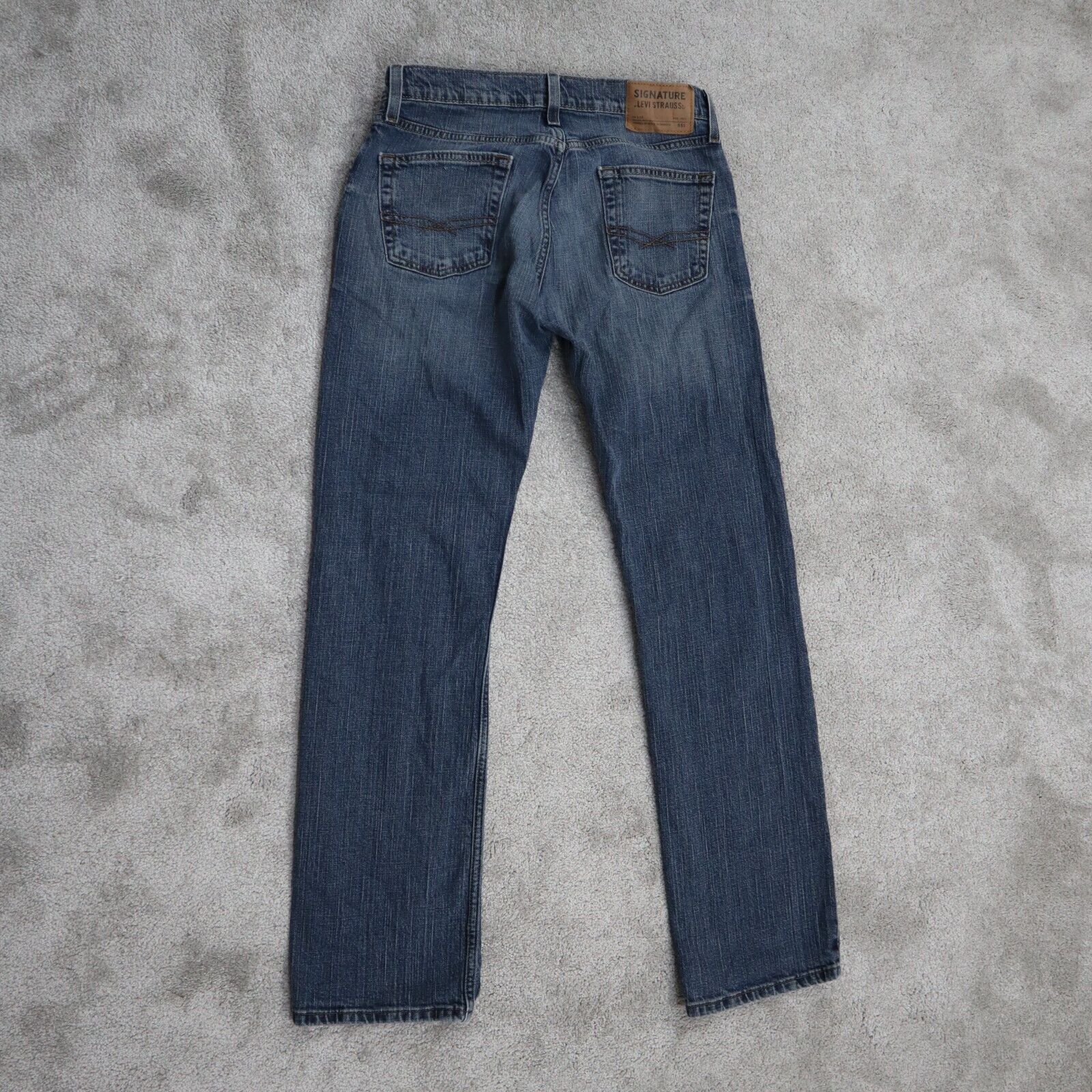 Signature By Levi Strauss Womens S51 Straight Leg Jeans Low Rise Blue Goodfair