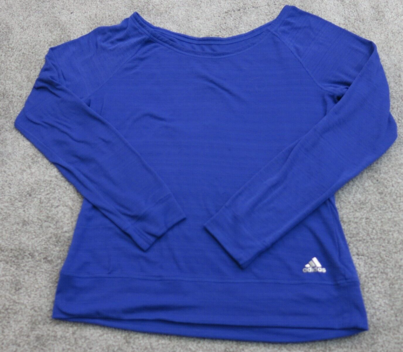 Adidas Womens Activewear Sweatshirts Climalite Long Sleeve Logo Blue S Goodfair