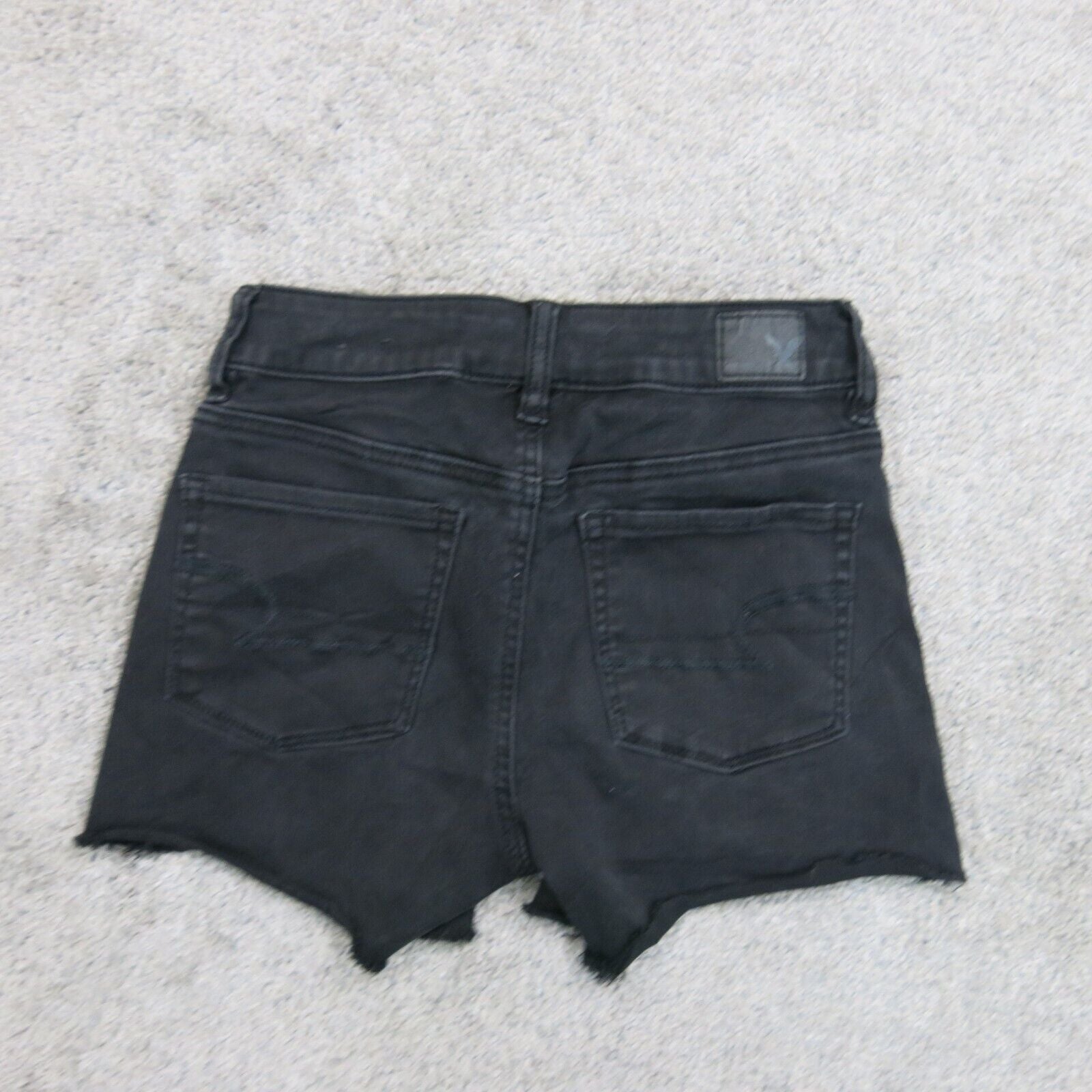 Black jean shorts american eagle best sale