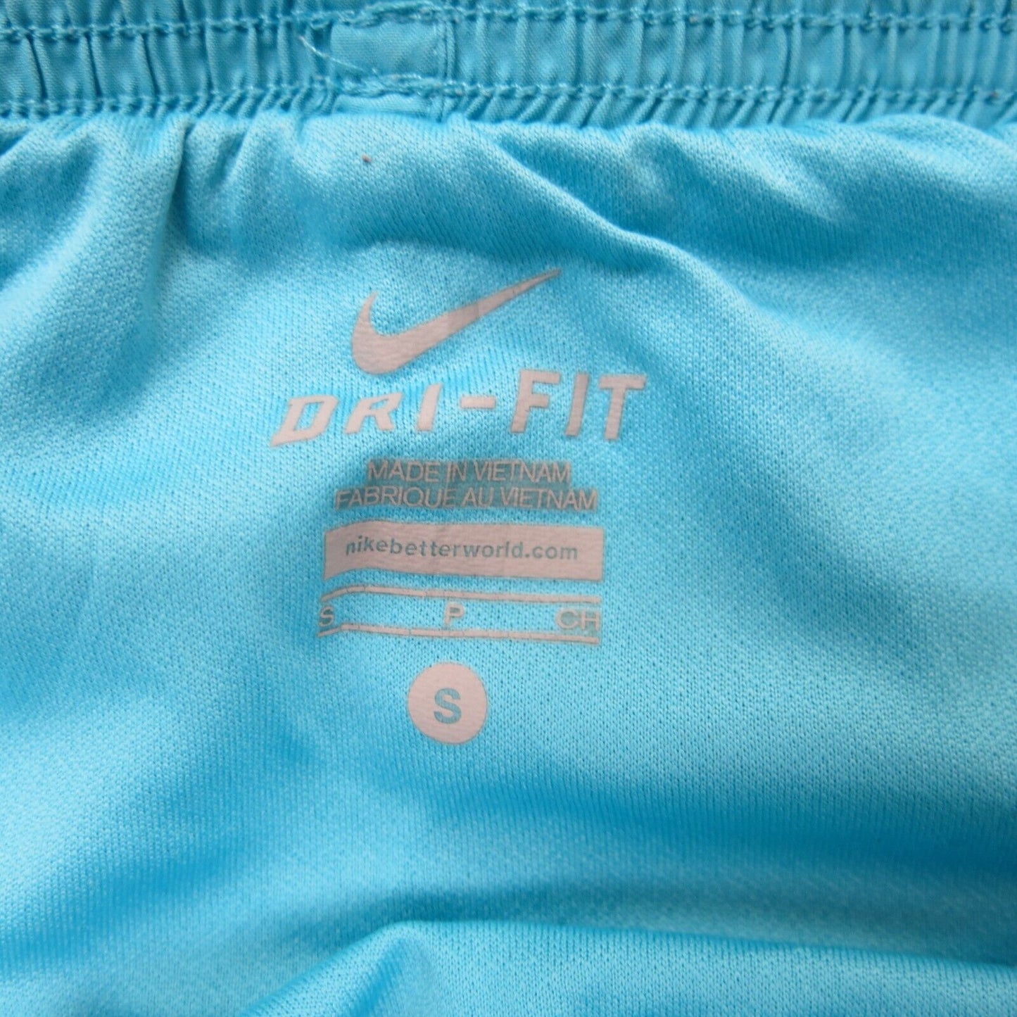 Nike Dri Fit Womens Athletic Running Shorts High Rise Elastic Waist Blue Size S