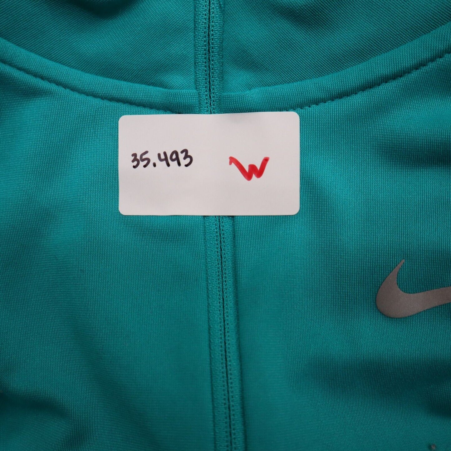 Nike Womens 1/4 Zip Sweatshirt Dri Fit Long Sleeves Mock Neck Aqua Blue Size M