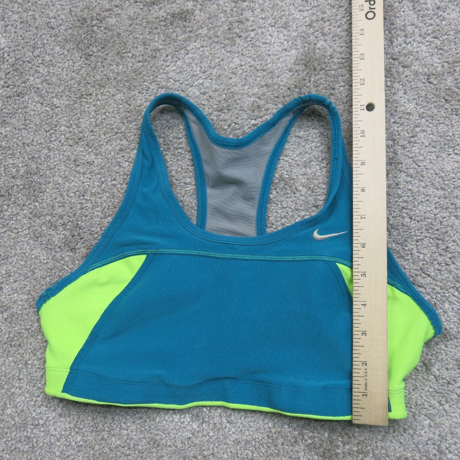 Under Armour Sports Bra Girls Size M Green Solid Activewear Bra Racerb –  Goodfair