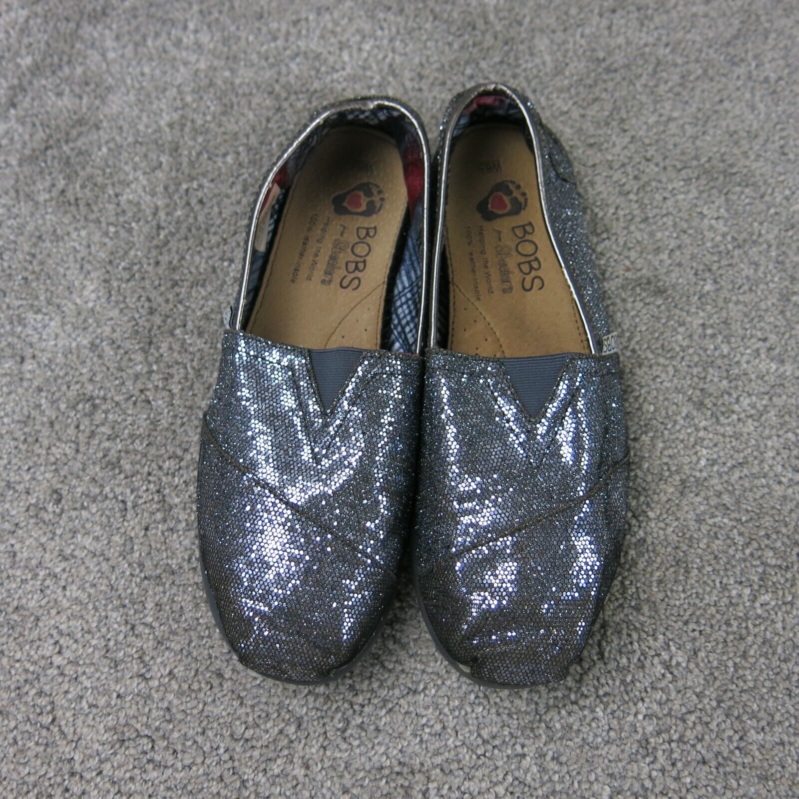 Black sparkly bobs outlet shoes