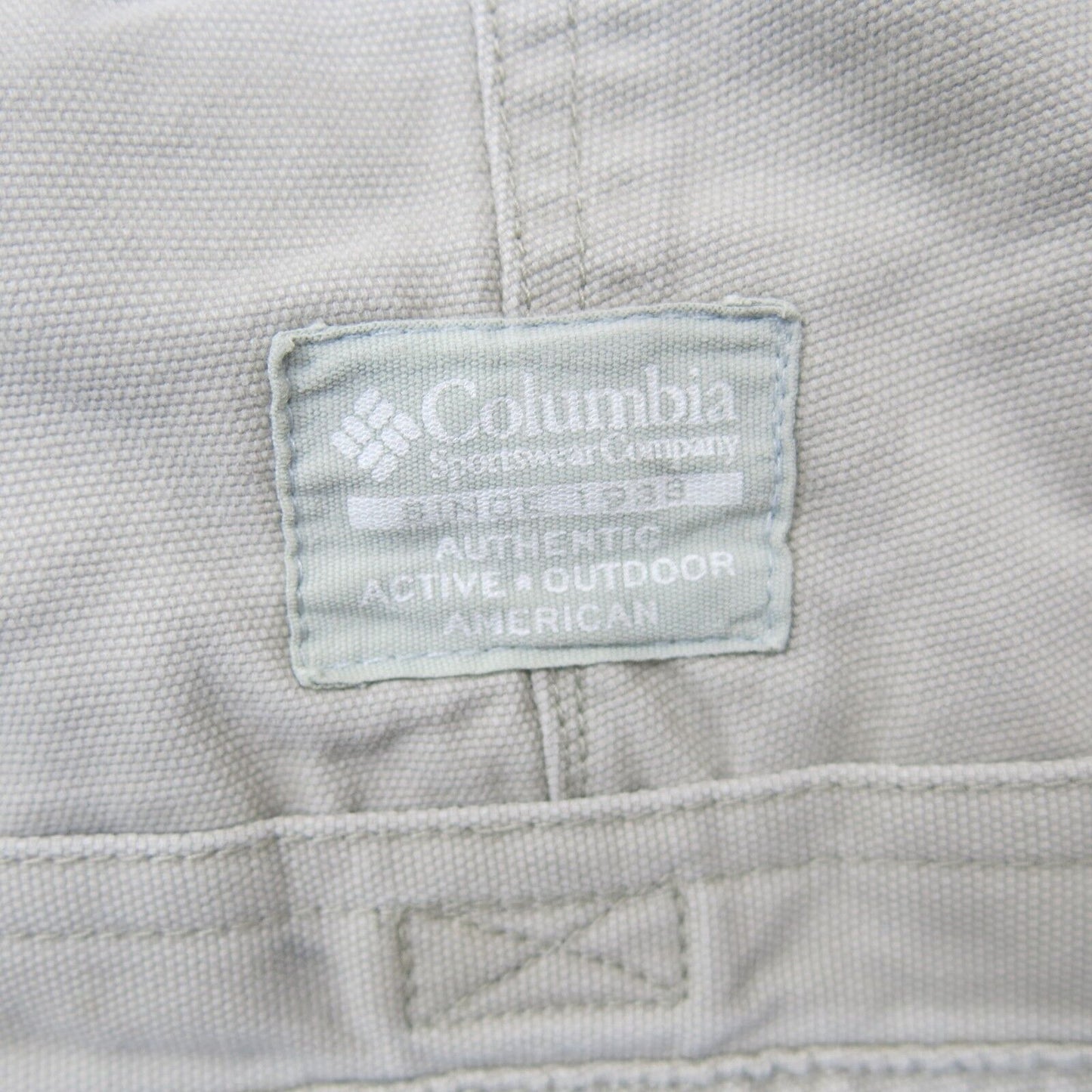 Columbia Mens Cargo Pants 100% Cotton Mid Rise Outdoor Light Gray Size W32XL32