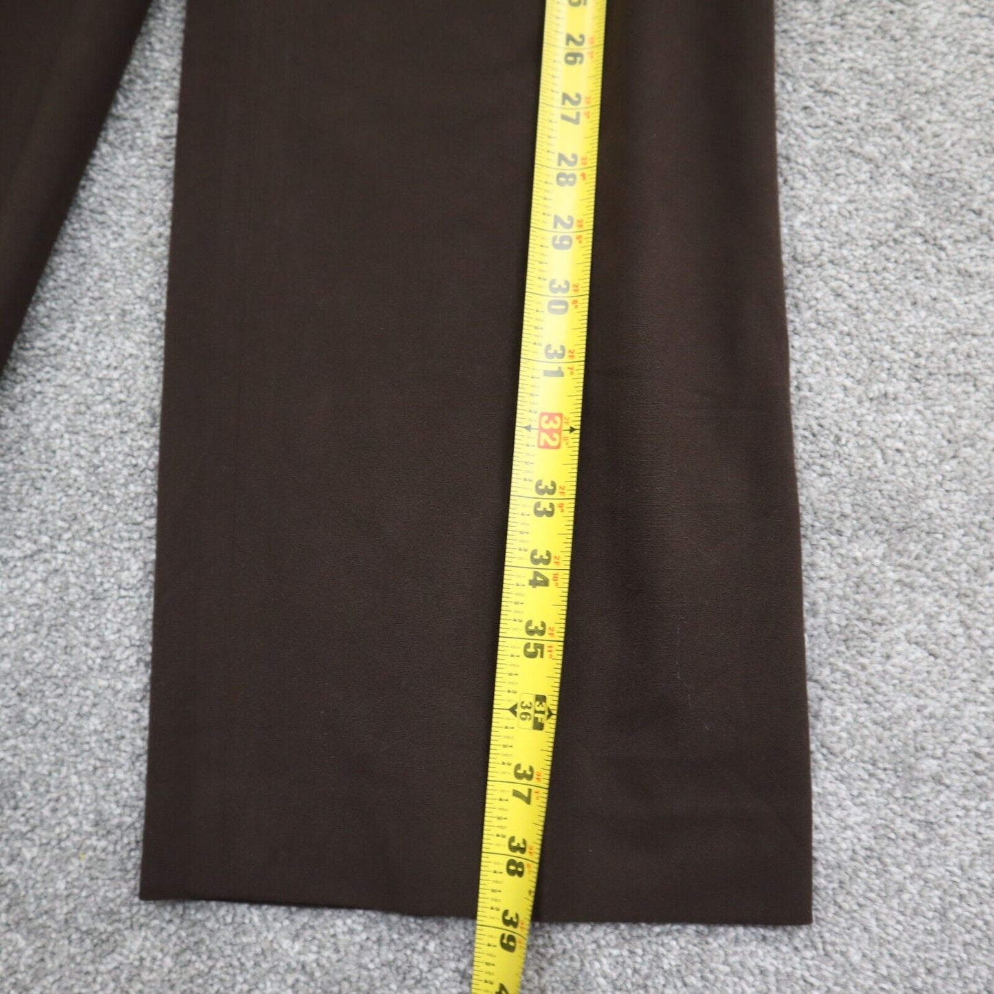 Talbots Womens Casual Wide Leg Pant Stretch Mid Rise Flat Front Brown Size 10