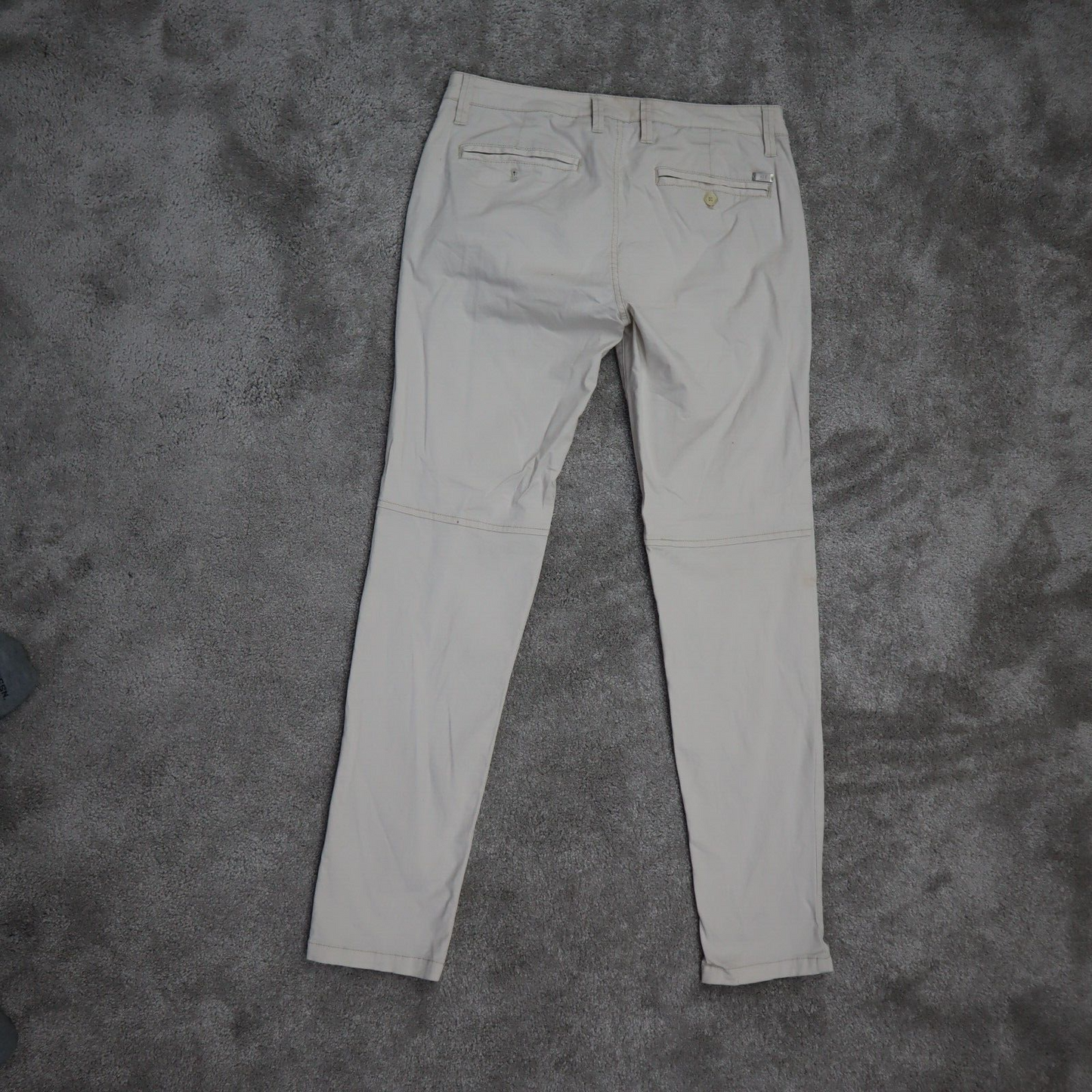 Armani Exchange Women Dress Pant Straight Leg Slim Fit 5 Pockets OFF White SZ 32