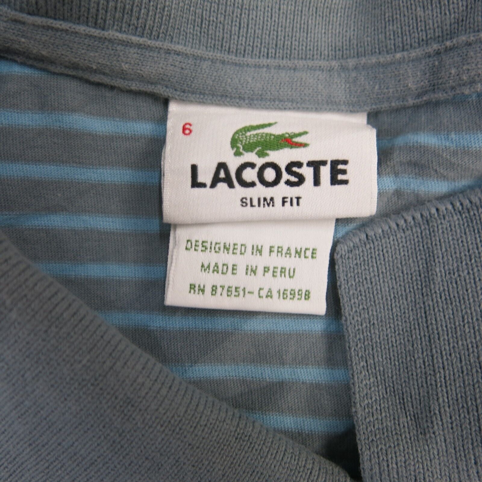 Tee shirt discount lacoste slim fit