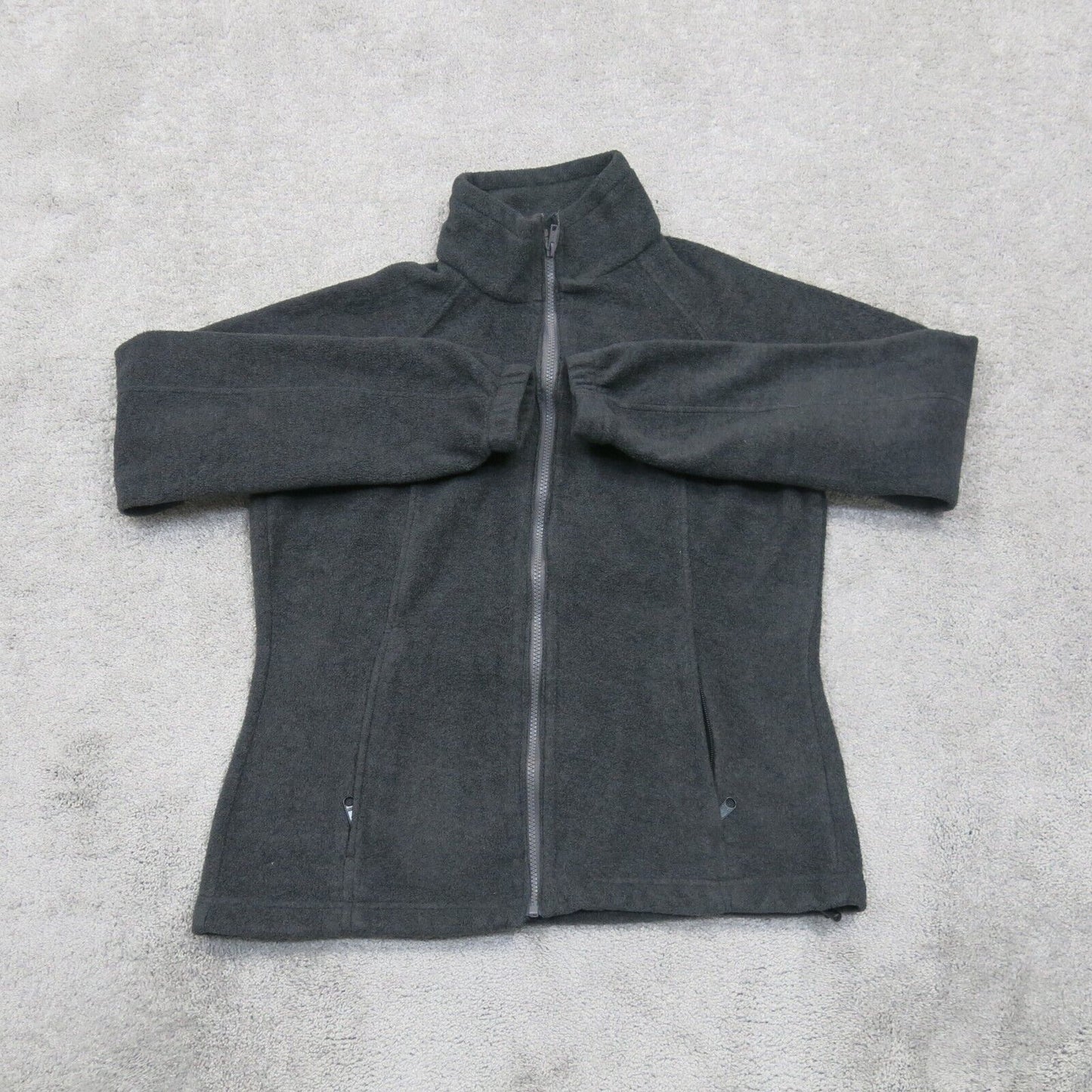 Columbia Sportswear Mens Full Zip Up Jacket Raglan Sleeve Mock Neck Black Size M