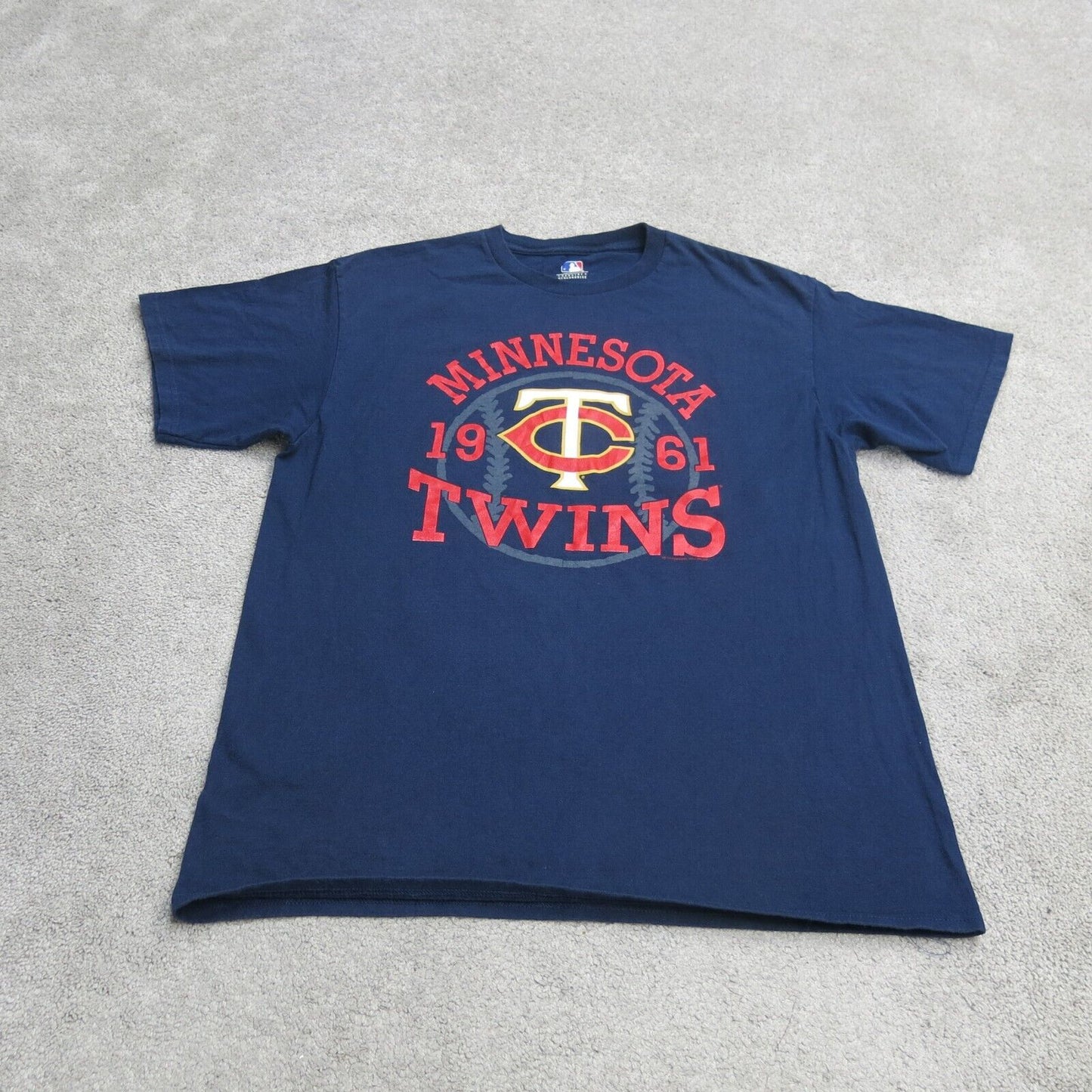 Genuine Merchandise Shirt Mens Large Blue MLB Minnesota Twins Crew Neck Tee