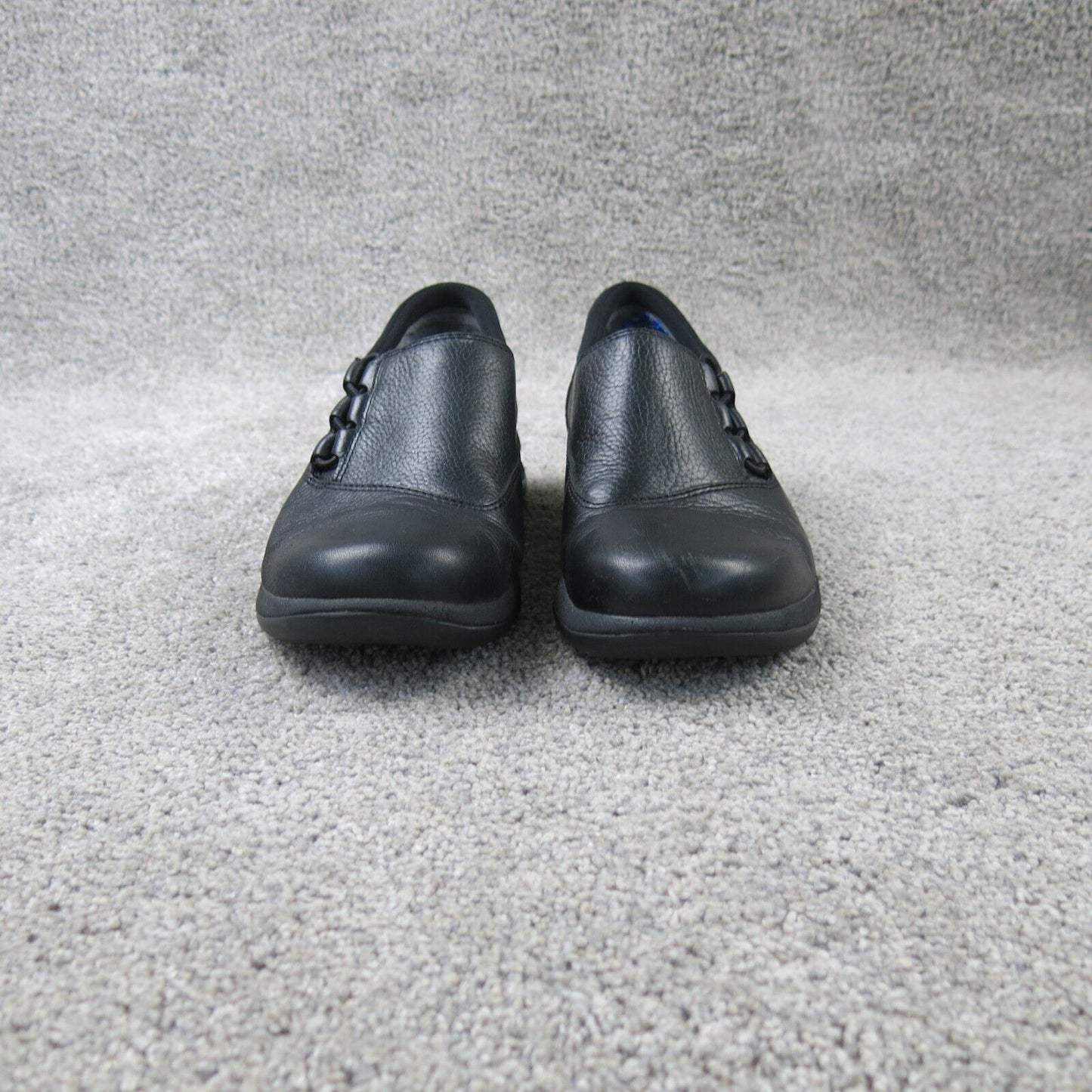 Merrell Womens Casual Shoes Black Topo Twist Leather Slip On Laced Sides Size 7