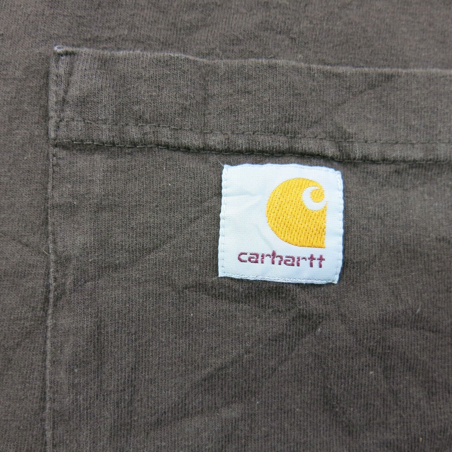 Carhartt Mens Sweatshirt Crew Neck Long Sleeve Original Fit 100% Cotton Brown L